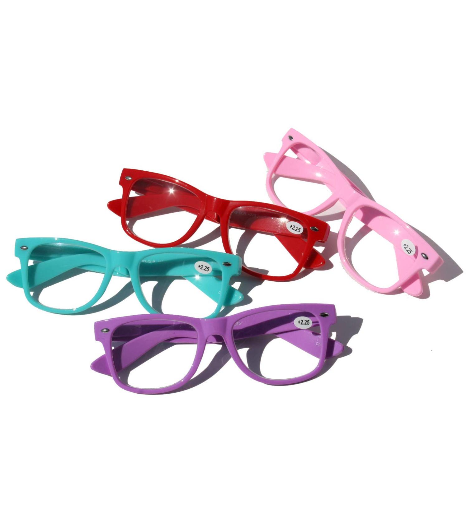 V.W.E. 4 Pairs Deluxe Reading Glasses - Stylish & Comfortable 2.75x Magnification Readers for All Occasions | International Shipping Available - Buy Online on GoSupps.com