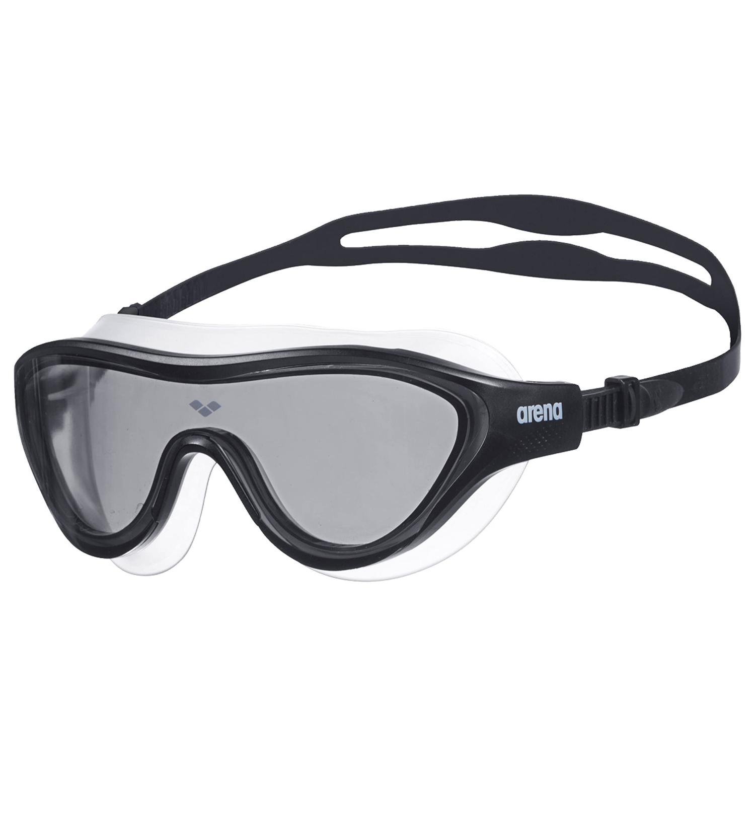 Buy Arena The One Anti-Fog Swimming Mask for Adults | UV Protection Large Lenses & Self-Adjusting Fit | Orbit Proof Seals - Smoke Black - Buy Online on GoSupps.com