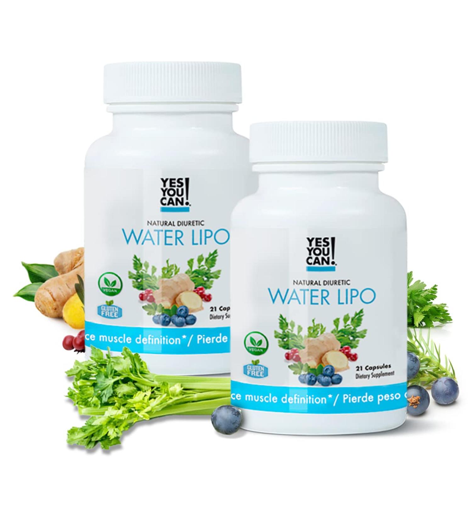 Yes You Can Natural Water Lipo Diuretic Cleanse - 21 Capsules | Gluten-Free with Electrolytes and Vitamins - Buy Online on GoSupps.com