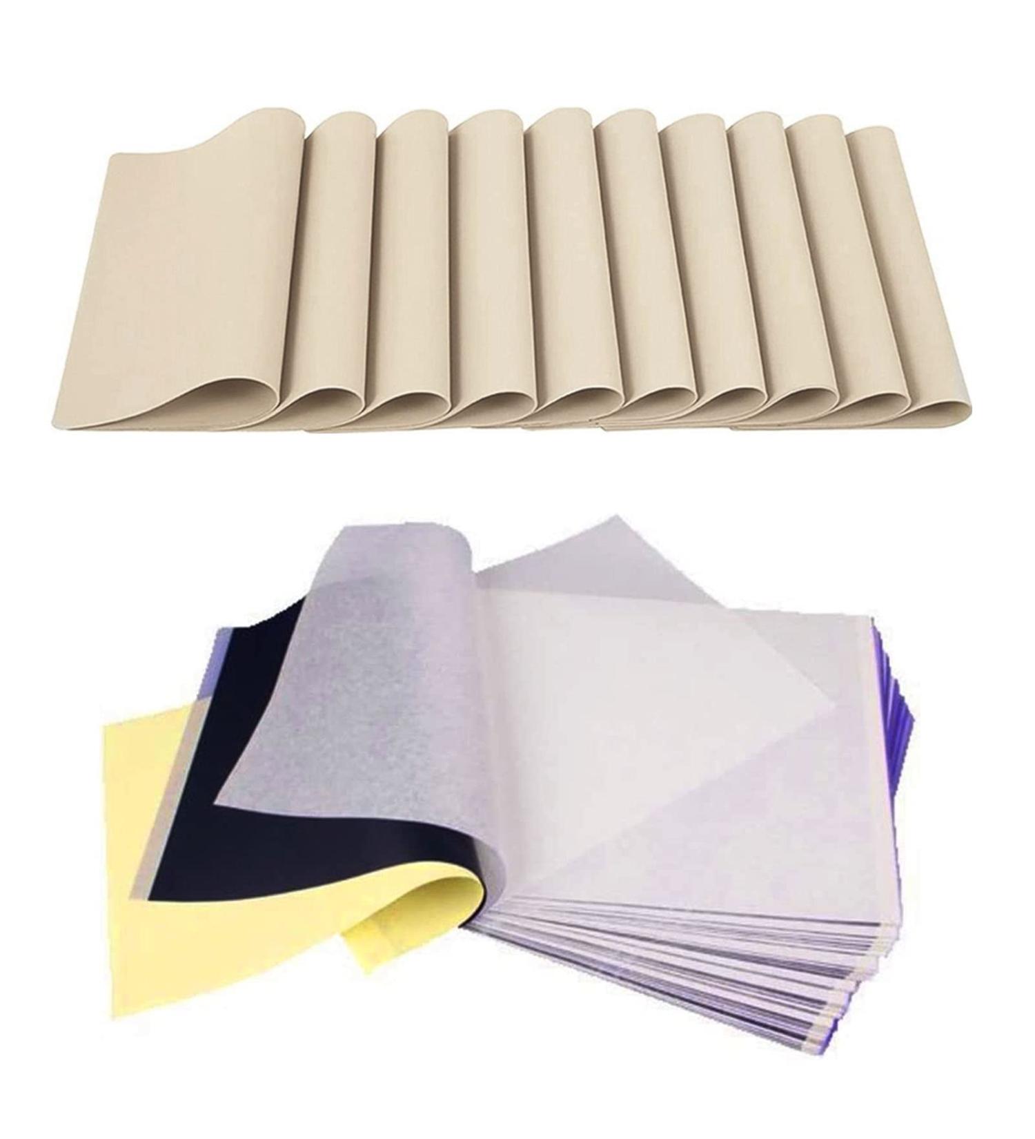 SOTICA Tattoo Practice Skins & Transfer Paper Set - 10 Fake Skin Pieces + 20 Thermal Template Papers for Tattoo Supplies - Buy Online on GoSupps.com