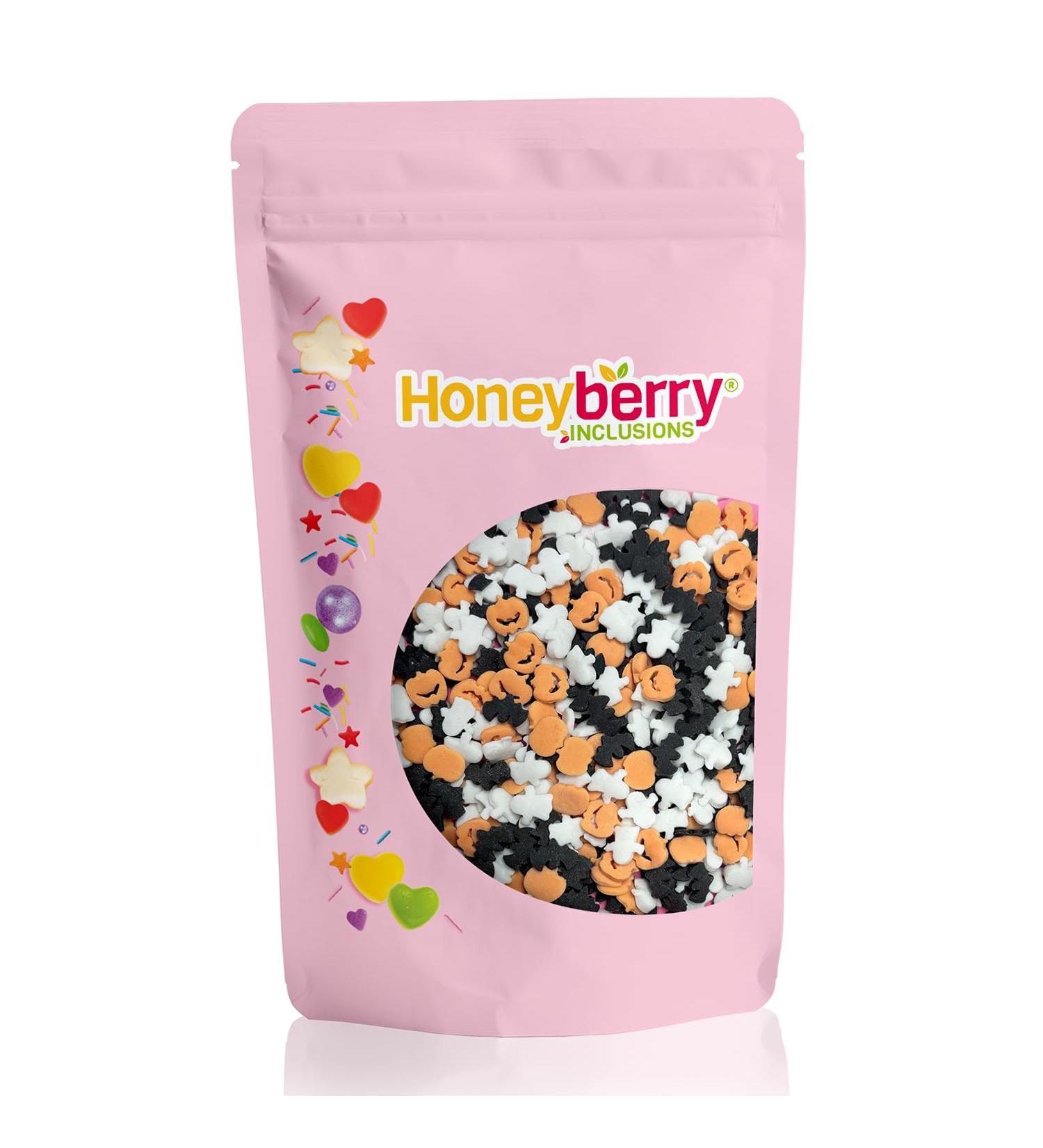 HONEYBERRY INCLUSIONS Halloween Sprinkles Mix 200g (Pumpkins Bats and Ghosts) - Premium Edible Decorating Halloween Sprinkles for Baking Cupcake and Cake Decorations Ice Cream and Desserts Toppers Halloween Mix - Buy Online on GoSupps.com