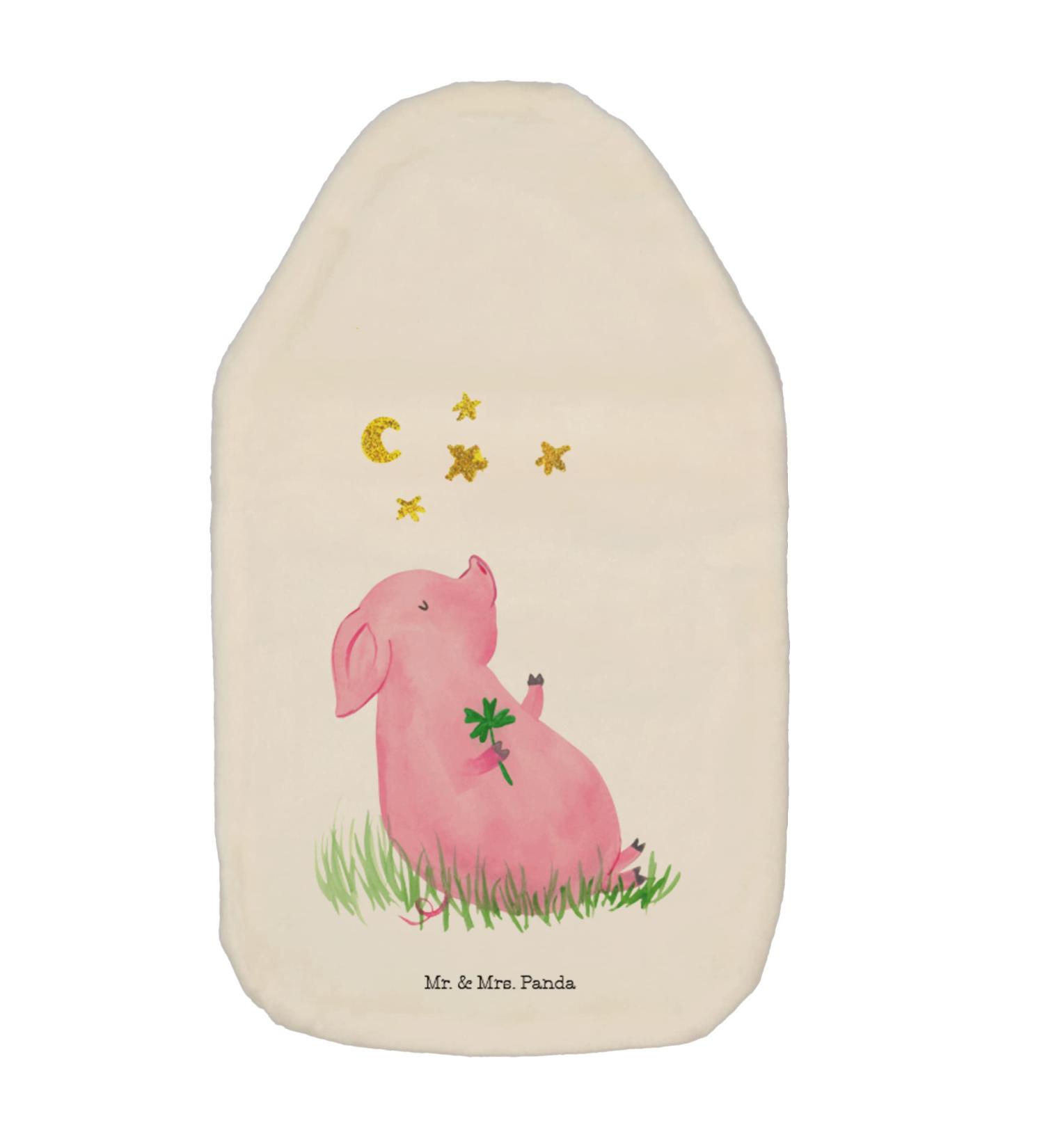 Mr. & Mrs. Panda Warm Bottle Pig Luck | Unique Gift for Motivation & Dreams | Funny Sayings & Soft Grain Pillows | Ideal Children's Heat Bottle - Buy Online on GoSupps.com