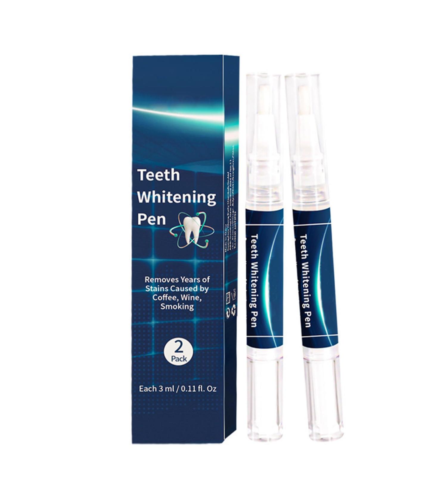 Teeth Whitening Abbey - 2-Piece Whitening Pen Set | Effective Stain Removal & Brightening Gel for White Teeth - Buy Online on GoSupps.com