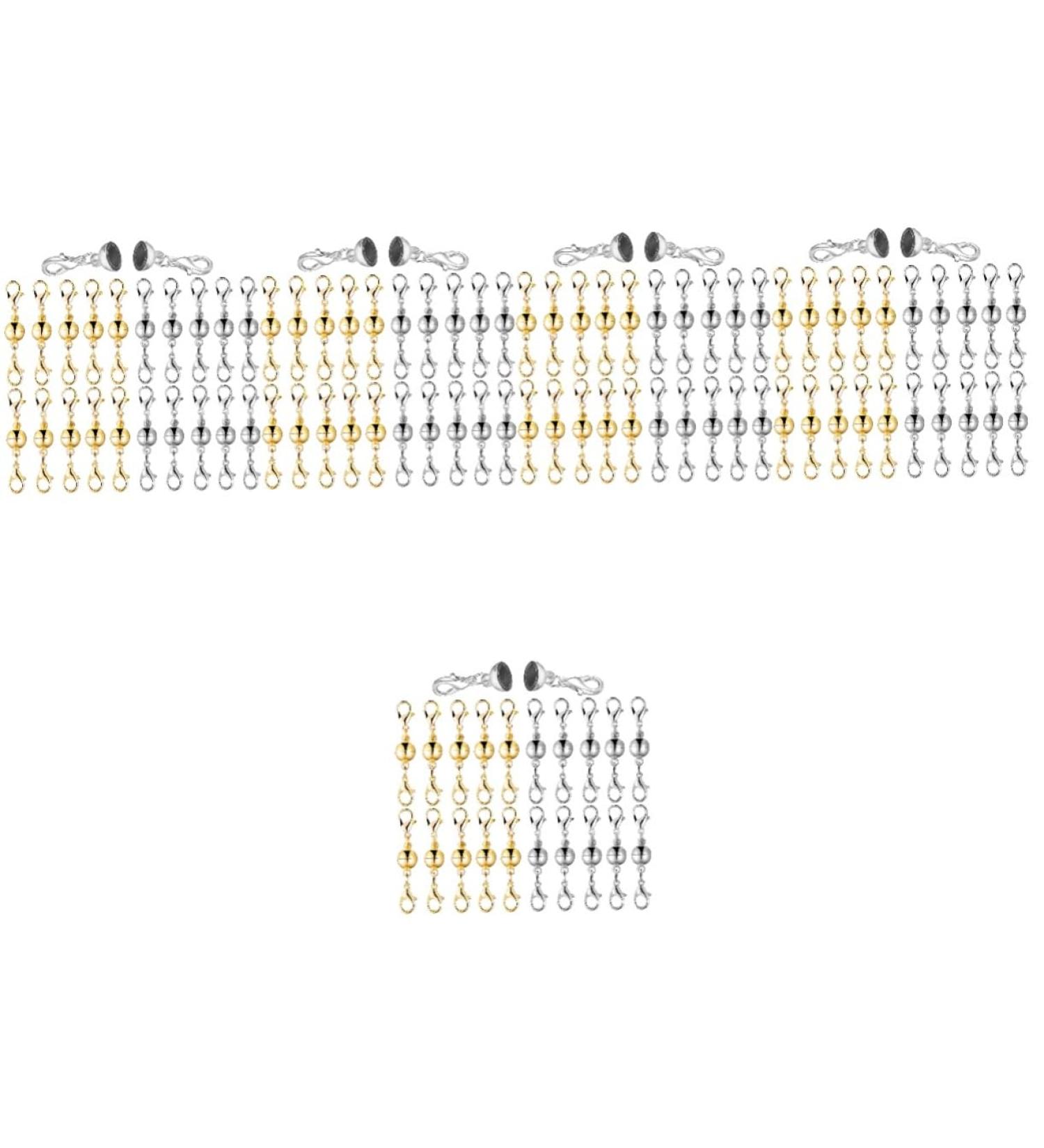 Coheali 100 pc Magnetic Connection Buckles - Jewelry Closures for Bracelets & Necklaces | Durable Copper Fasteners - Buy Online on GoSupps.com