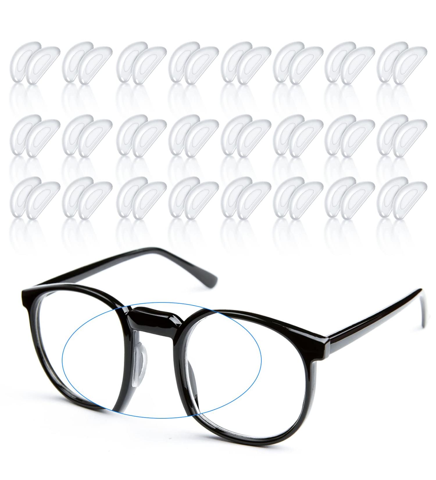 24 Pairs Silicone Glasses Nose Pads - Anti-Slip Transparent Pads for Sunglasses & Eyeglasses - Comfortable & Durable Guncut Apple Core Design - Buy Online on GoSupps.com