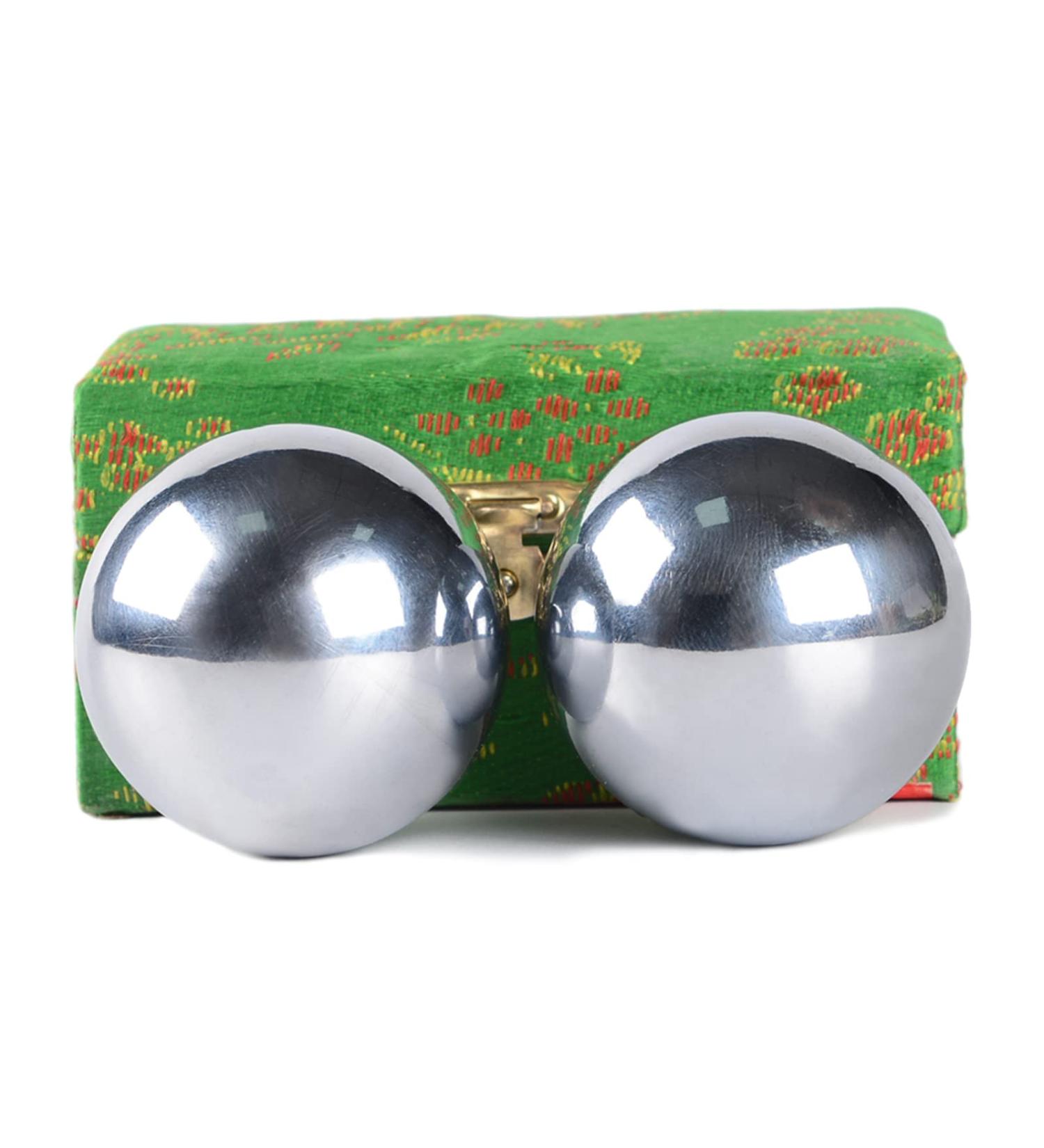 STCREE TQGJST56 Stainless Steel Baoding Balls (4.8cm) with Bell - Hand Training & Stress Relief Therapy - Buy Online on GoSupps.com