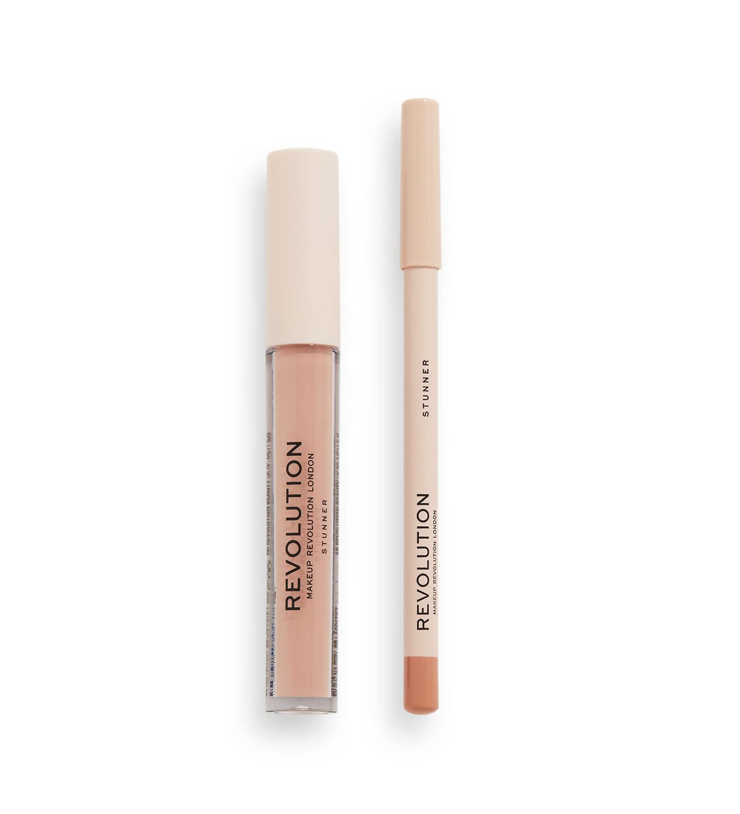 Makeup Revolution London Lip Contour Kit Stunner Lip Gloss & Liner Duo 1x1ml 1x1g - Buy Online on GoSupps.com