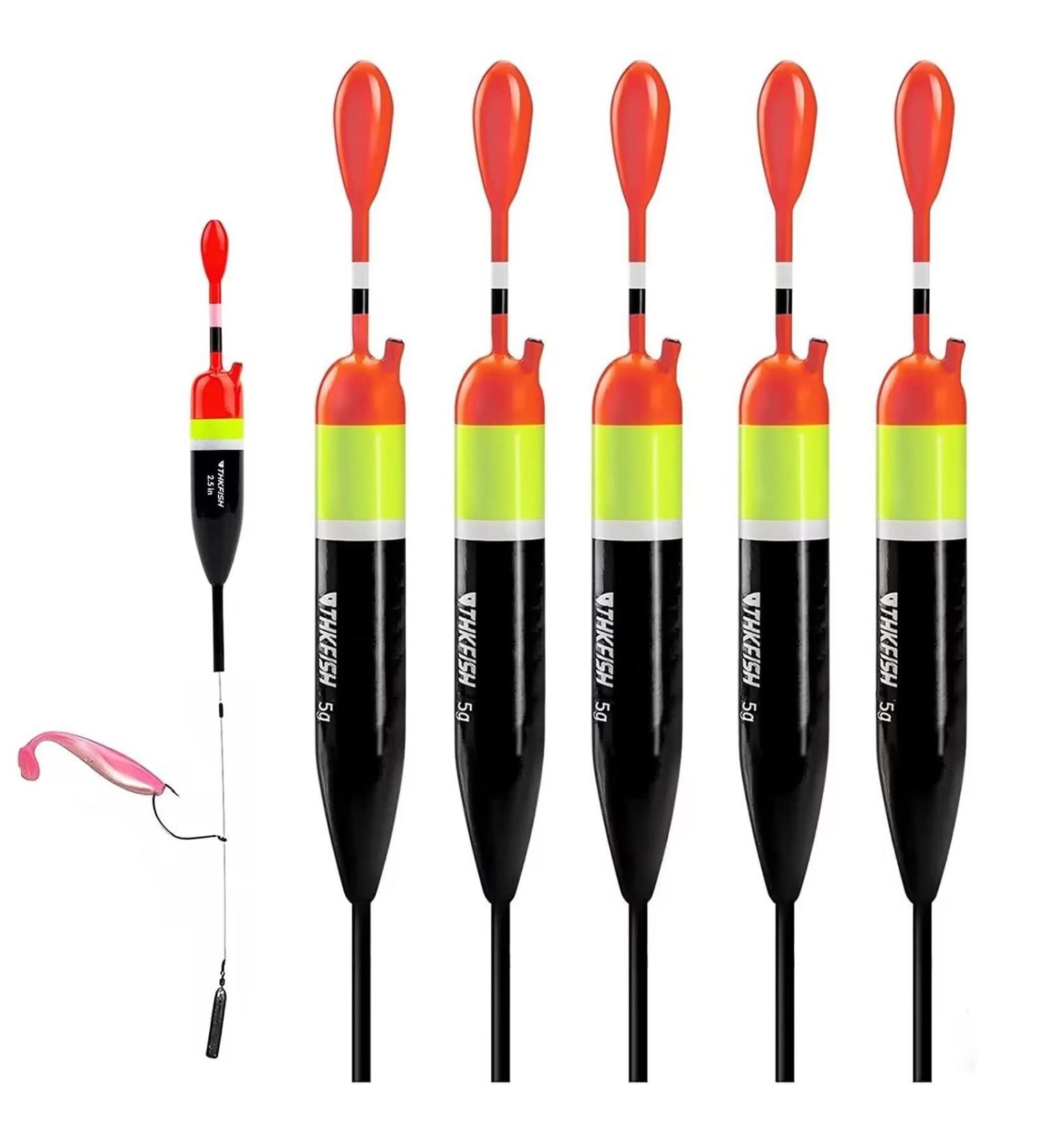 THKFISH Fishing Bobbers - Slip Bobbers for Crappie Fishing, Balsa Floats in 3 Sizes - 5pcs 1/6oz (5g) - Buy Online on GoSupps.com