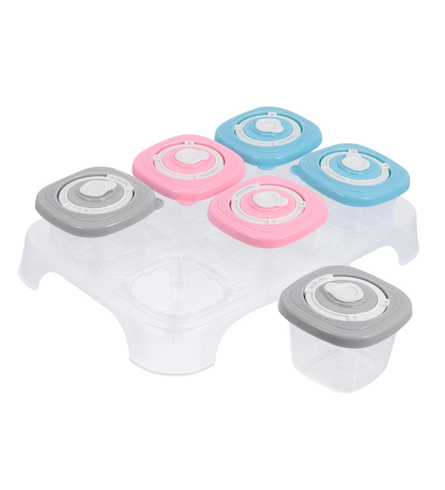 1 Set 6pcs Food Supplement Box Microwavable Food Infant Food Container Microwave Food Jar re-usable Assorted Color 17X8.2cm - Buy Online on GoSupps.com