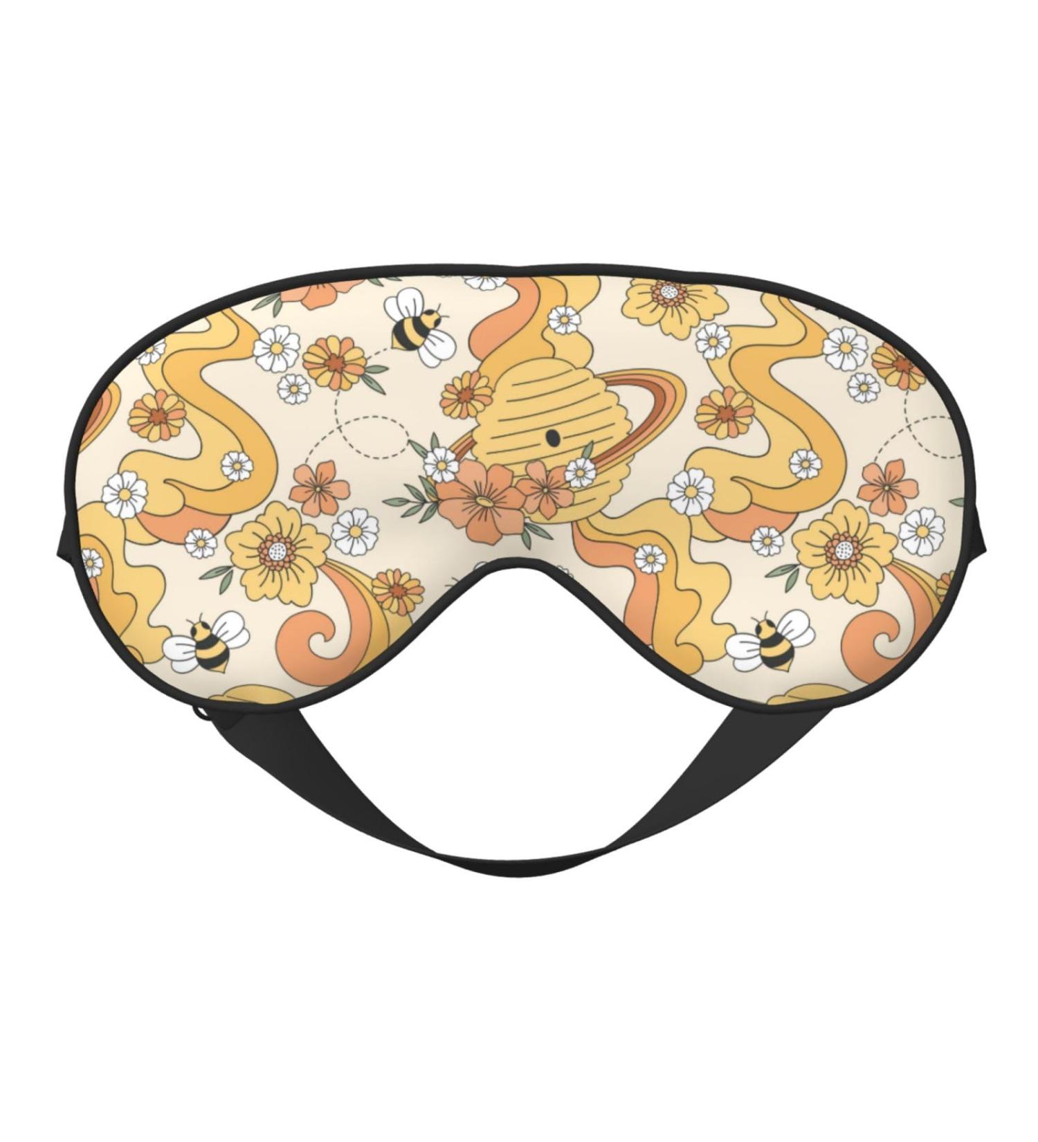 Shop Groovy Floral Adjustable Sleep Mask | Double-Sided Soft Eye Covers for Perfect Shading & Eye Edema Relief - International Shipping Available - Buy Online on GoSupps.com