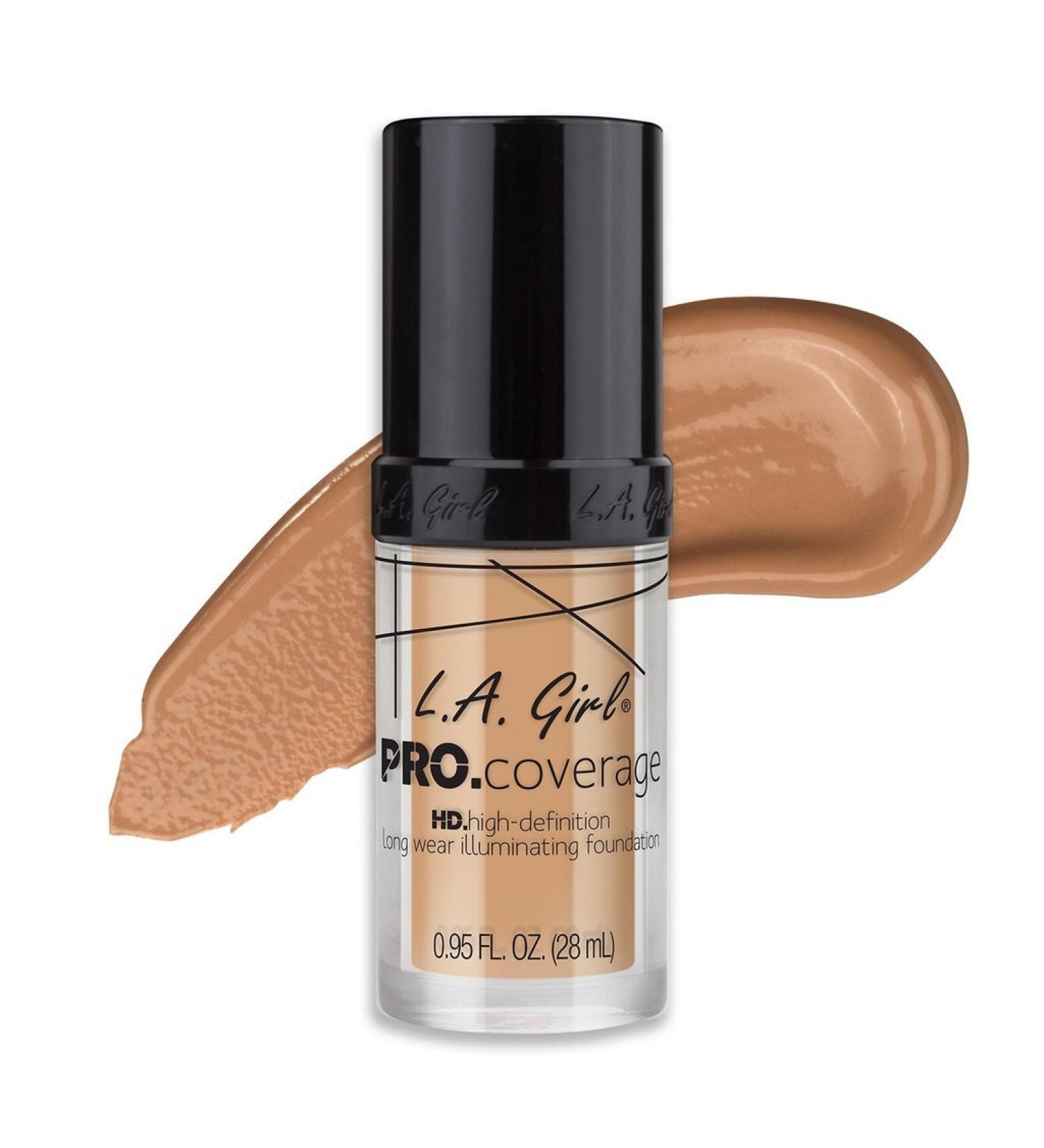 L.A. Girl Pro Coverage HD Foundation - Natural 0.95 fl oz | Flawless Finish & Long-lasting Wear - Buy Online on GoSupps.com