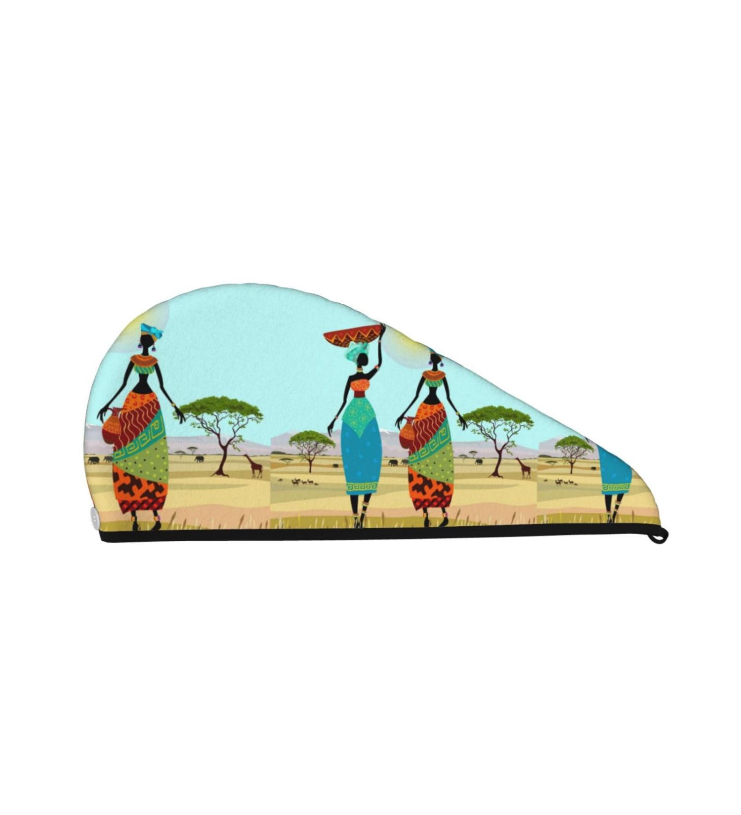 Hair Towel Wrap for Quick Drying | Button Towel Turban for African Women | Fast Hair Drying Solution - Buy Online on GoSupps.com