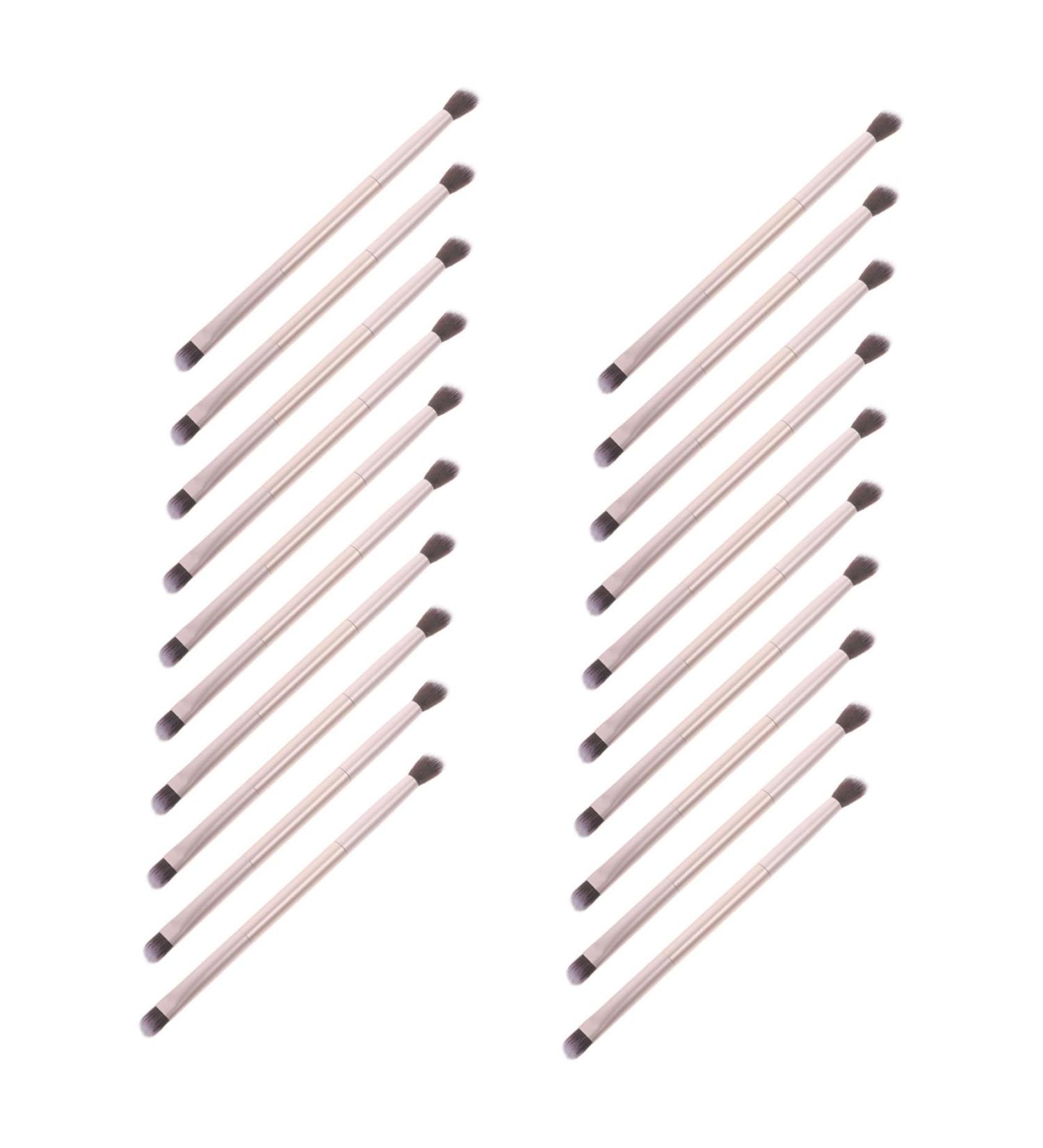 Gogogmee 20pcs Double Brush Makeup Brush Eye Shadow Brush Beauty Tools Makeup Supplies Golden - Buy Online on GoSupps.com
