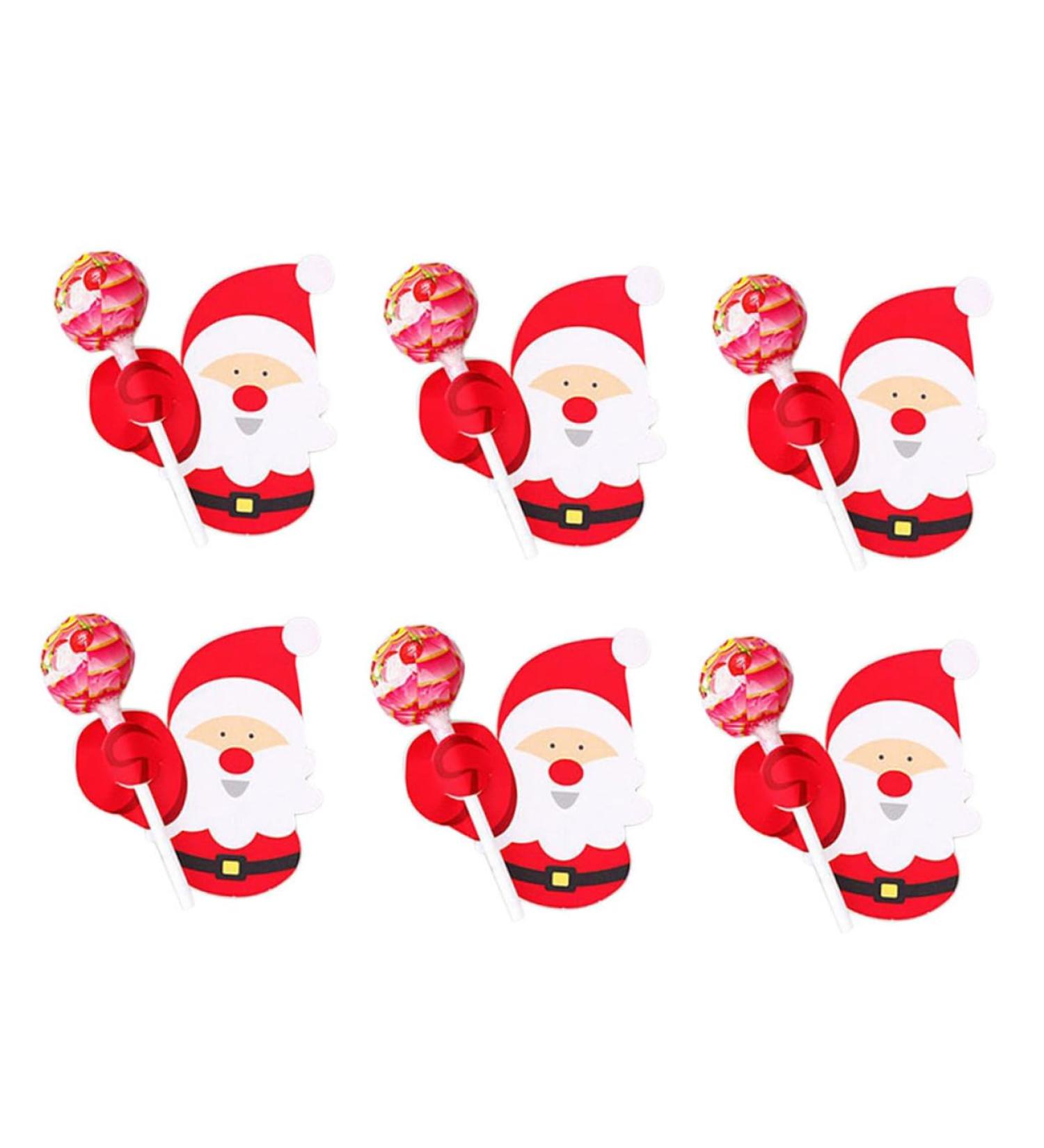  PRETYZOOM PRETYZOOM 54 Pieces Paper Lollipop Paper Card Christmas Lollipop Holder Candy Christmas Decorations Candy Party Tricks Sugar Candy Red Manual - Buy Online on GoSupps.com
