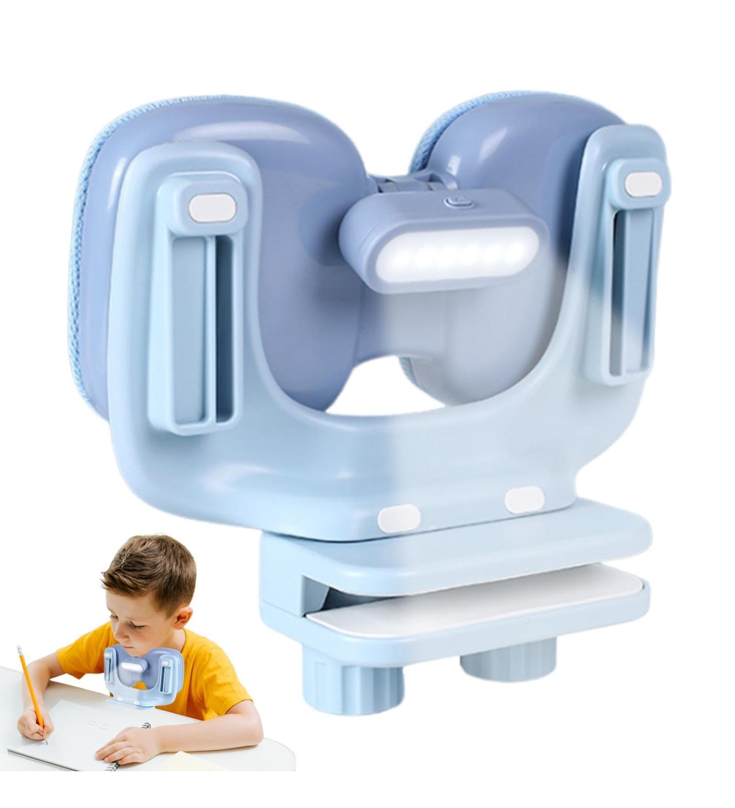 Sitting Posture Corrector for Kids | Height Adjustable Students Vision Writing Desk Posture Corrector | Sitting Posture Corrector for Kids Reading and Writing Anti Myopias Light Blue - Buy Online on GoSupps.com