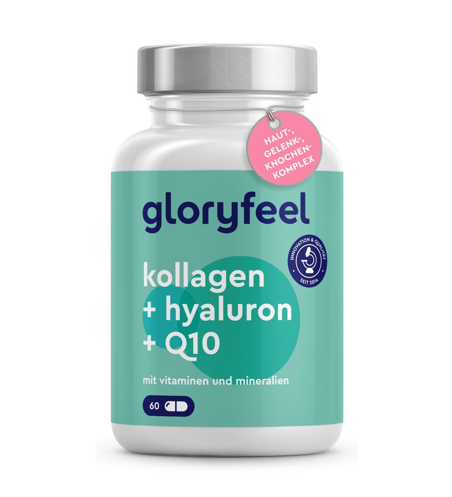 Premium Marine Collagen with Coenzyme Q10 & Hyaluronic Acid - 60 High-Dose Capsules | Zinc Magnesium Vitamins B12 D3 A & C - Laboratory Tested in Germany - Buy Online on GoSupps.com