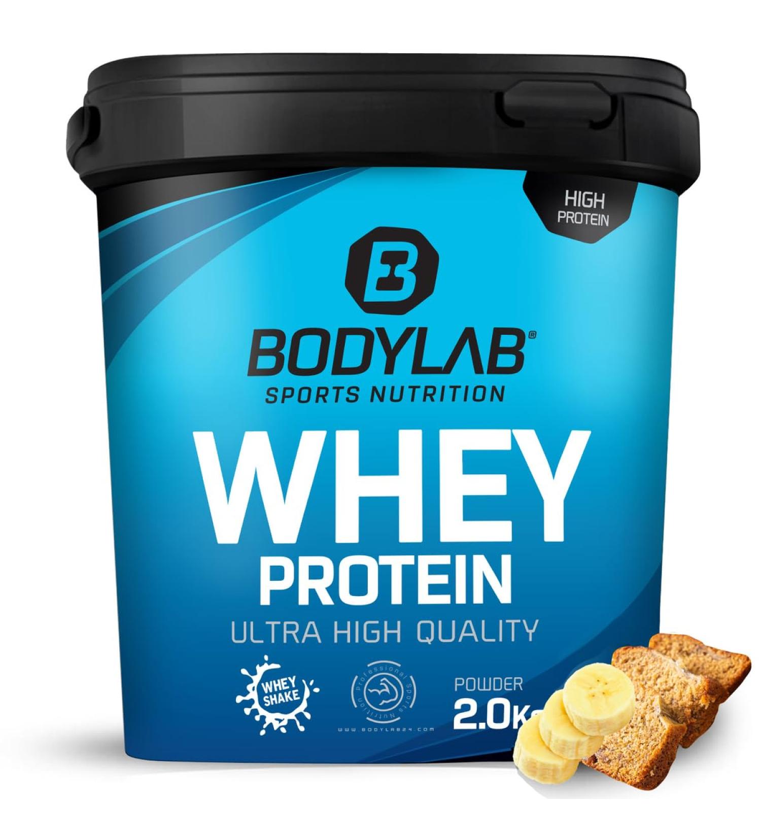 Bodylab24 Whey Protein Powder - Banana Bread Flavor 2kg | Premium Quality Protein Supplement for Muscle Growth & Recovery - Buy Online on GoSupps.com