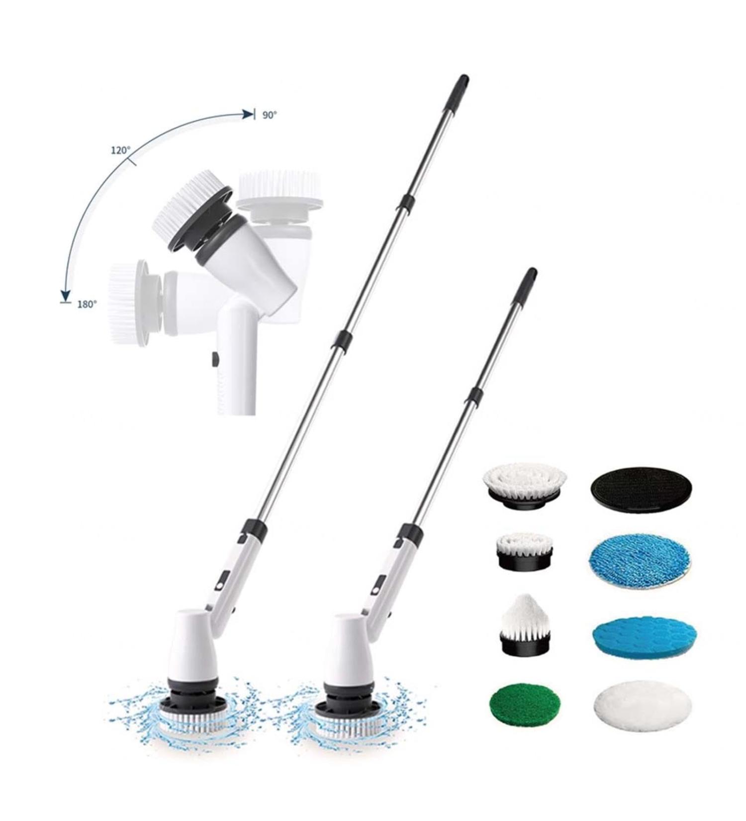 Bathroom Scrubber with Long Handle Cordless Electric Bathroom Scrubber Adjustable Extension Handle Brush for Cleaning Bathroom Suitable for Bathroom Cleaning Etc. - Buy Online on GoSupps.com