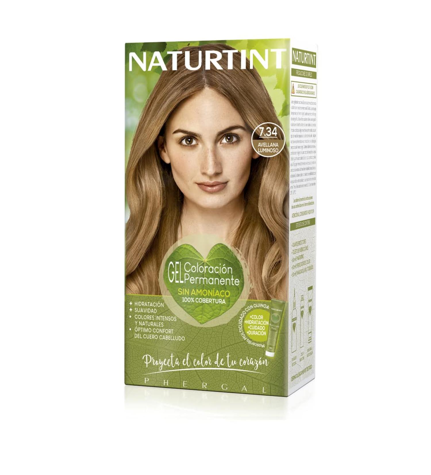 Natureint Ammonia-Free Hair Color 7.34 Lively Hazelnut | 170ml | High Natural Ingredients - International Shipping Available - Buy Online on GoSupps.com