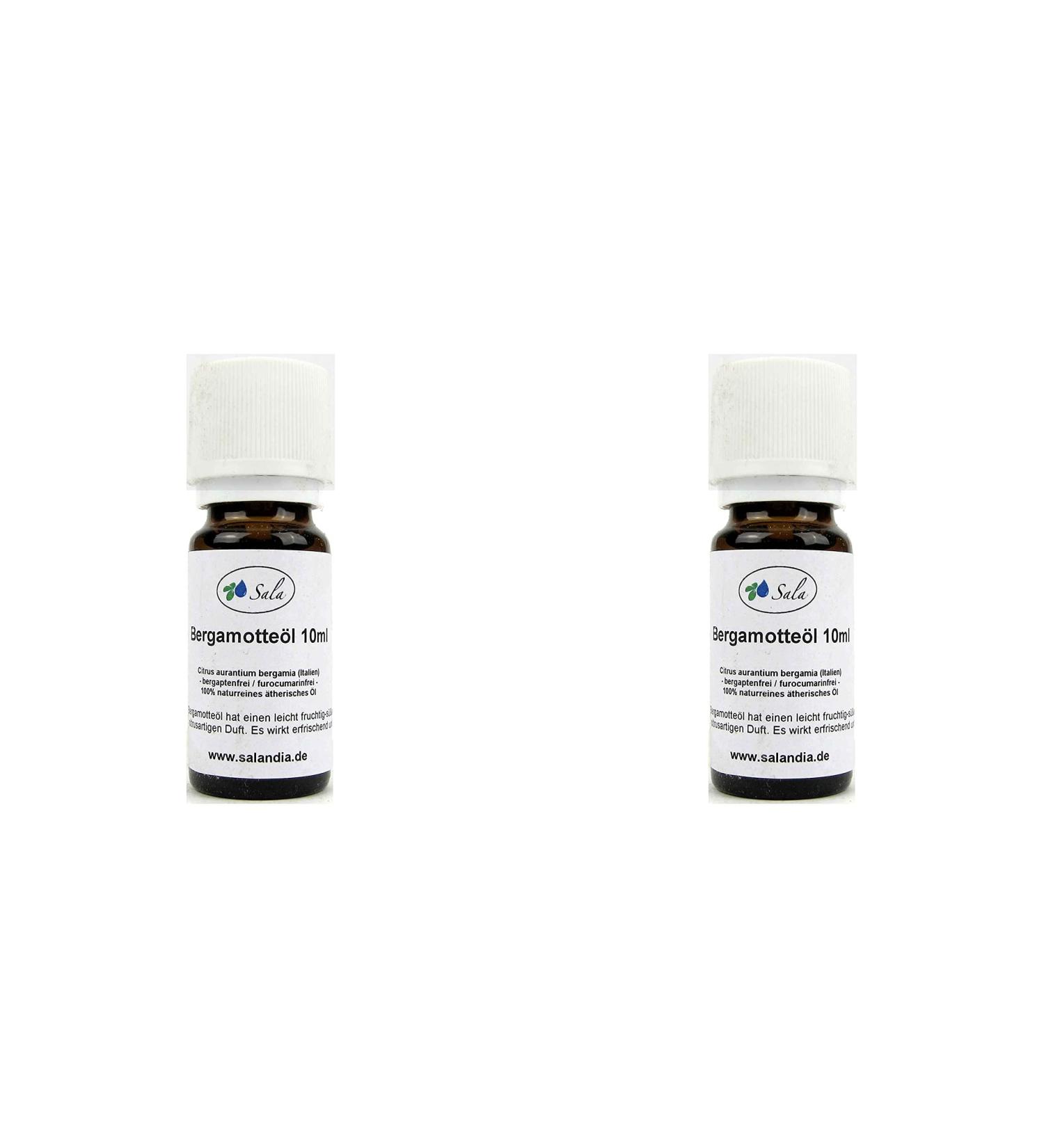 Sala Bergamot Oil - Furocoumarin-Free & Bergapten-Free Essential Oil (2 x 10 ml) | Natural Aromatherapy - Buy Online on GoSupps.com