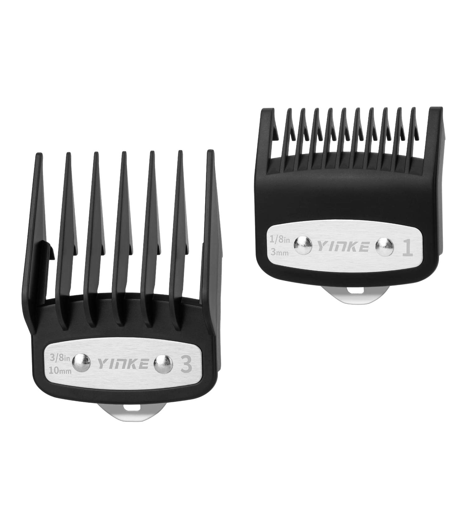 Wahl Clipper Guards Premium with Metal Clip - 2 Cutting Lengths 1/8 and 3/8 - Fits All Full Size Wahl Clippers (Pack of 2) - Black - Buy Online on GoSupps.com