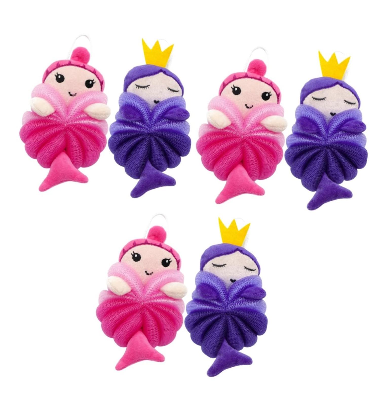 Healeved 6 Pcs Bath Ball Set | Loofah Sponges & Scrubbers for Exfoliating Skin | Ideal Bath & Shower Accessories - Buy Online on GoSupps.com