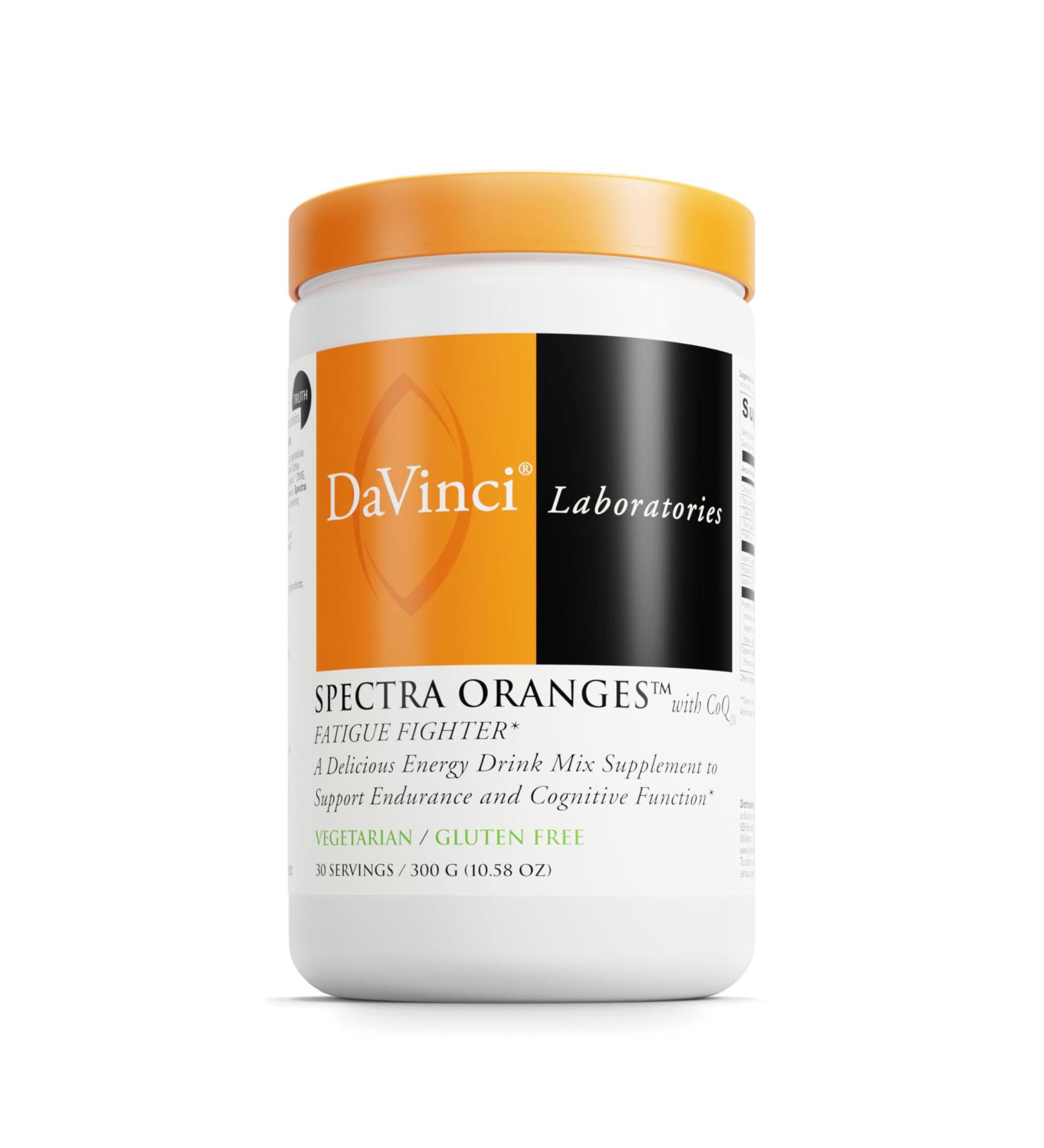 DAVINCI Labs Spectra Orange - Natural Energy Support Drink Supplement - Herbal Extracts Support Endurance Metabolism & Brain Function - Vegetable & Fruit Powder Supplement - 30 Servings (300 g) - Buy Online on GoSupps.com