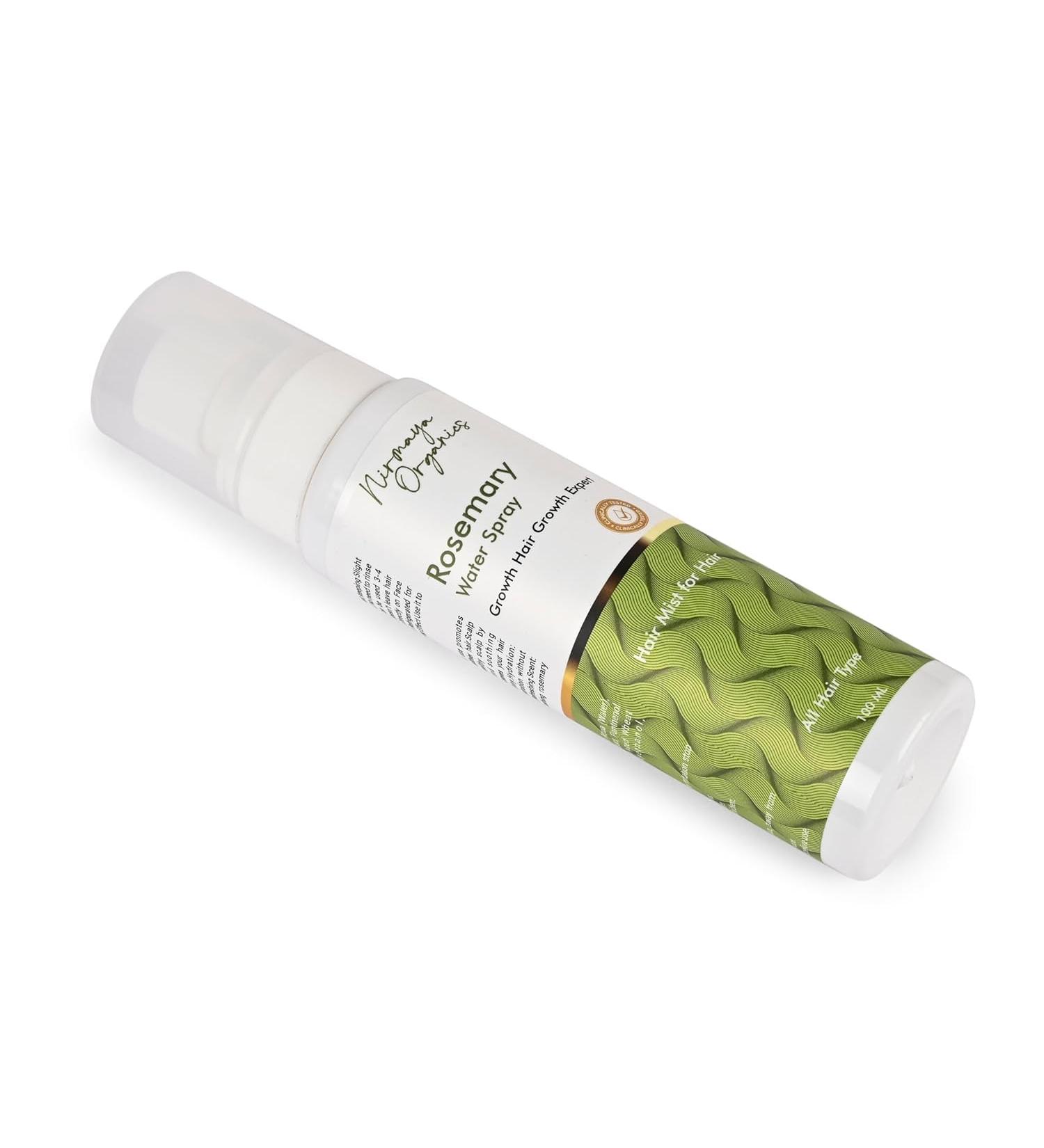Nirmaaya Organics Rosemary Water Spray 100ml - 100% Pure & Natural | Anti-Hairfall Growth Therapy - Ship Worldwide - Buy Online on GoSupps.com