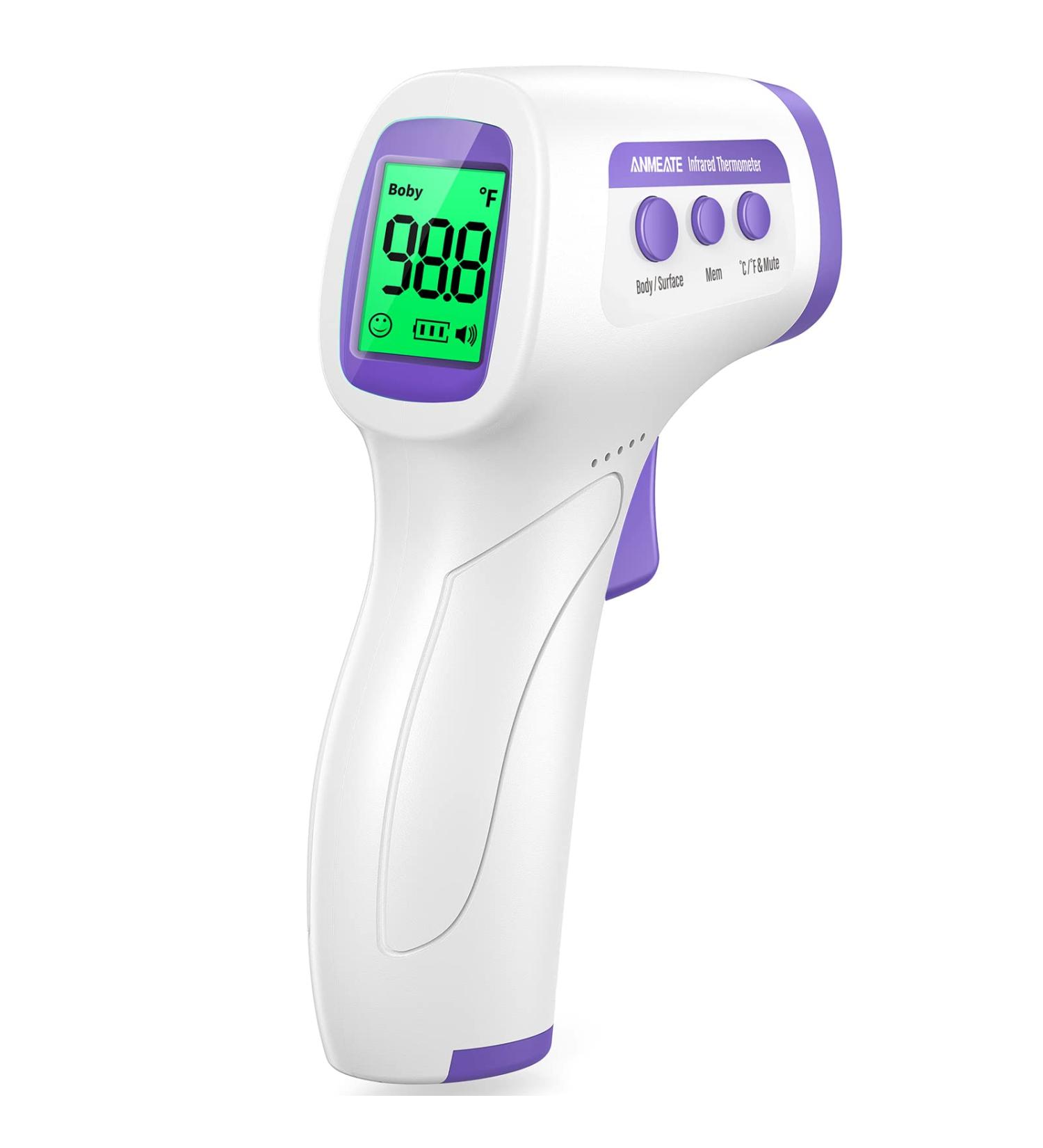 Touchless Forehead Thermometer for Adults and Kids - Instant Accuracy Readings, Fever Alarm, Quiet Vibration Feedback - 40 Memory Function - Buy Online on GoSupps.com