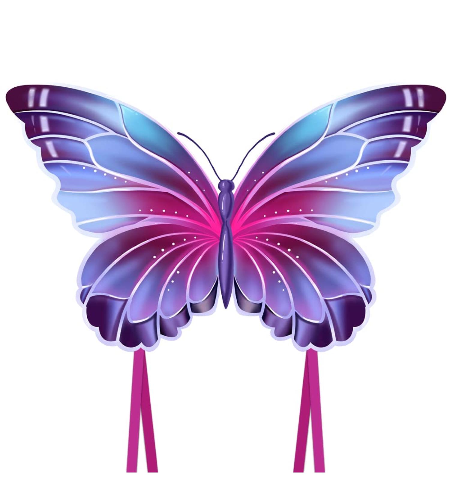 Colorful Butterfly Kite for Kids & Adults - Easy to Fly with Long Tail | Includes String and Bag - Buy Online on GoSupps.com