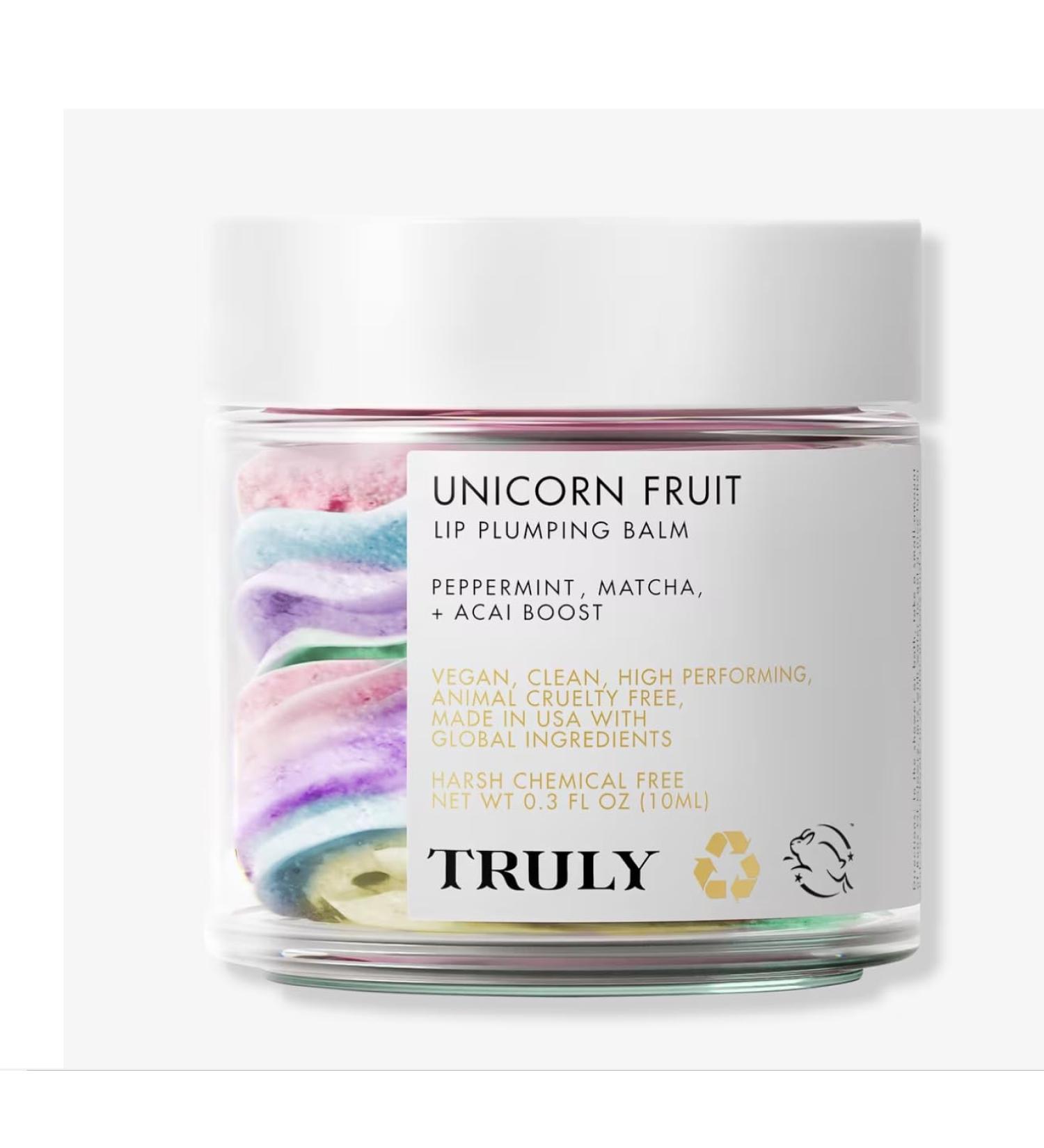 Truly Unicorn Fruit Lip Plumping Balm - Natural Hydration & Plumping - 0.3 oz - Buy Online for Fast International Shipping - Buy Online on GoSupps.com