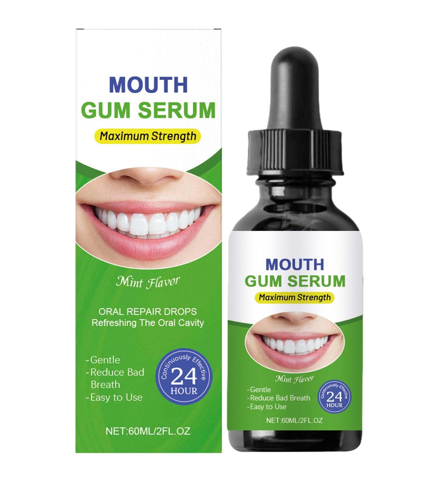 Natural Gum Repair Drops for Adults 60ml Mint Flavor Relieves Receding Gums Bad Breath & Dry Mouth Alcohol-Free Oral Care Solution - Buy Online on GoSupps.com