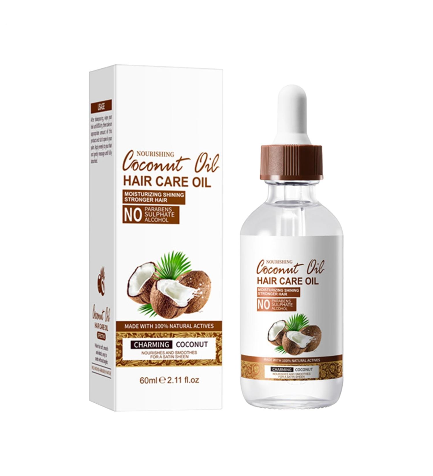 Lightweight Hair Oil Softens Texture 60ml Moisturizing Scalp Oil Nourishing Hair Serum Gentle and Non-Greasy For Damaged Sensitive Dry Fine Curly Hair - Buy Online on GoSupps.com