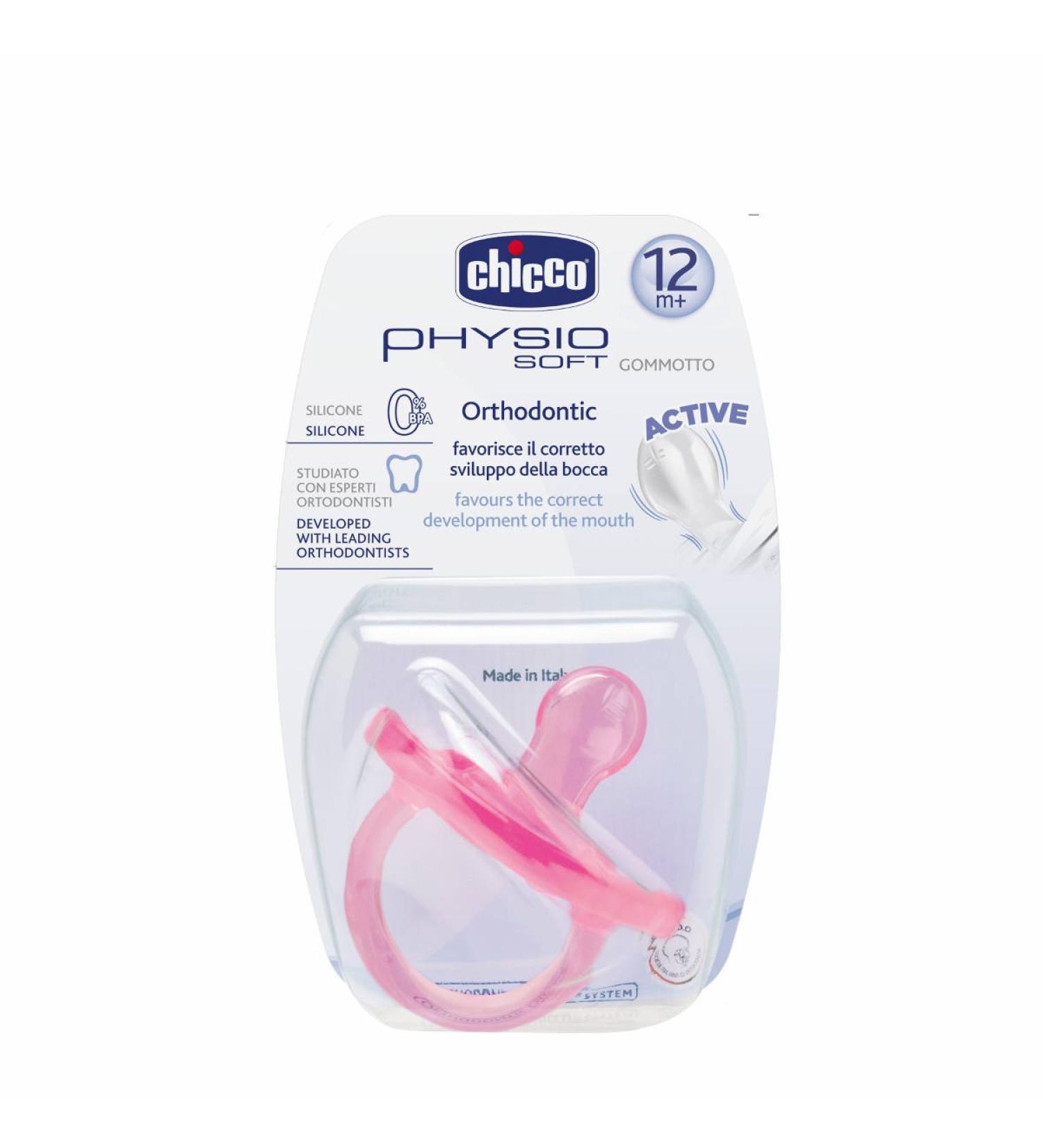 Chicco Physio Soft 12m+ Pink Silicone Pacifier - Best International Shipping | Baby Comfort - Buy Online on GoSupps.com
