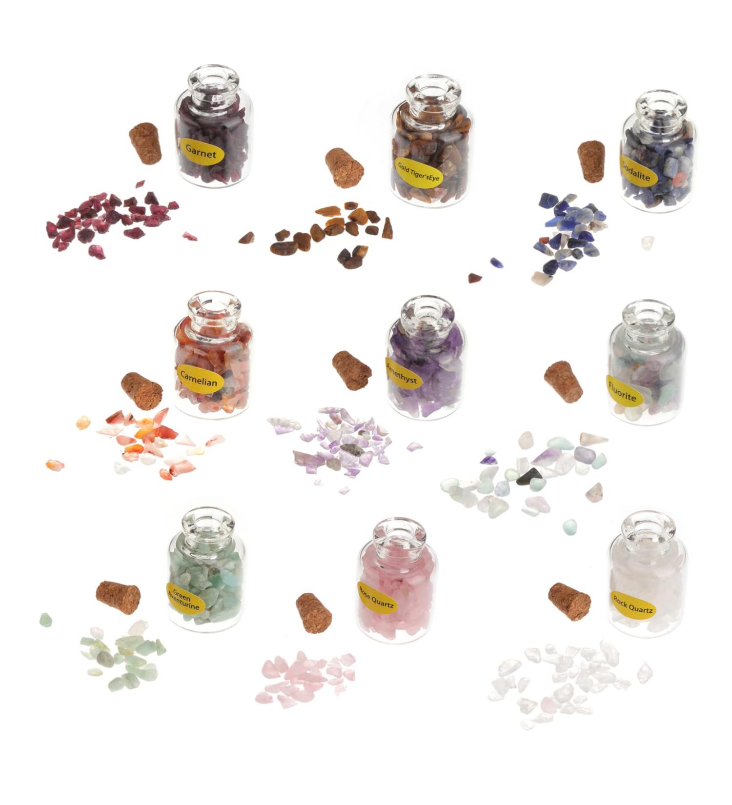 Hemoton 9pcs Tumble Chips Quartz Gem Chip Tumble Stones Mixed Gemstone Bottles Wishing Bottle Gem Bottle Ore As Shown 9PCS - Buy Online on GoSupps.com