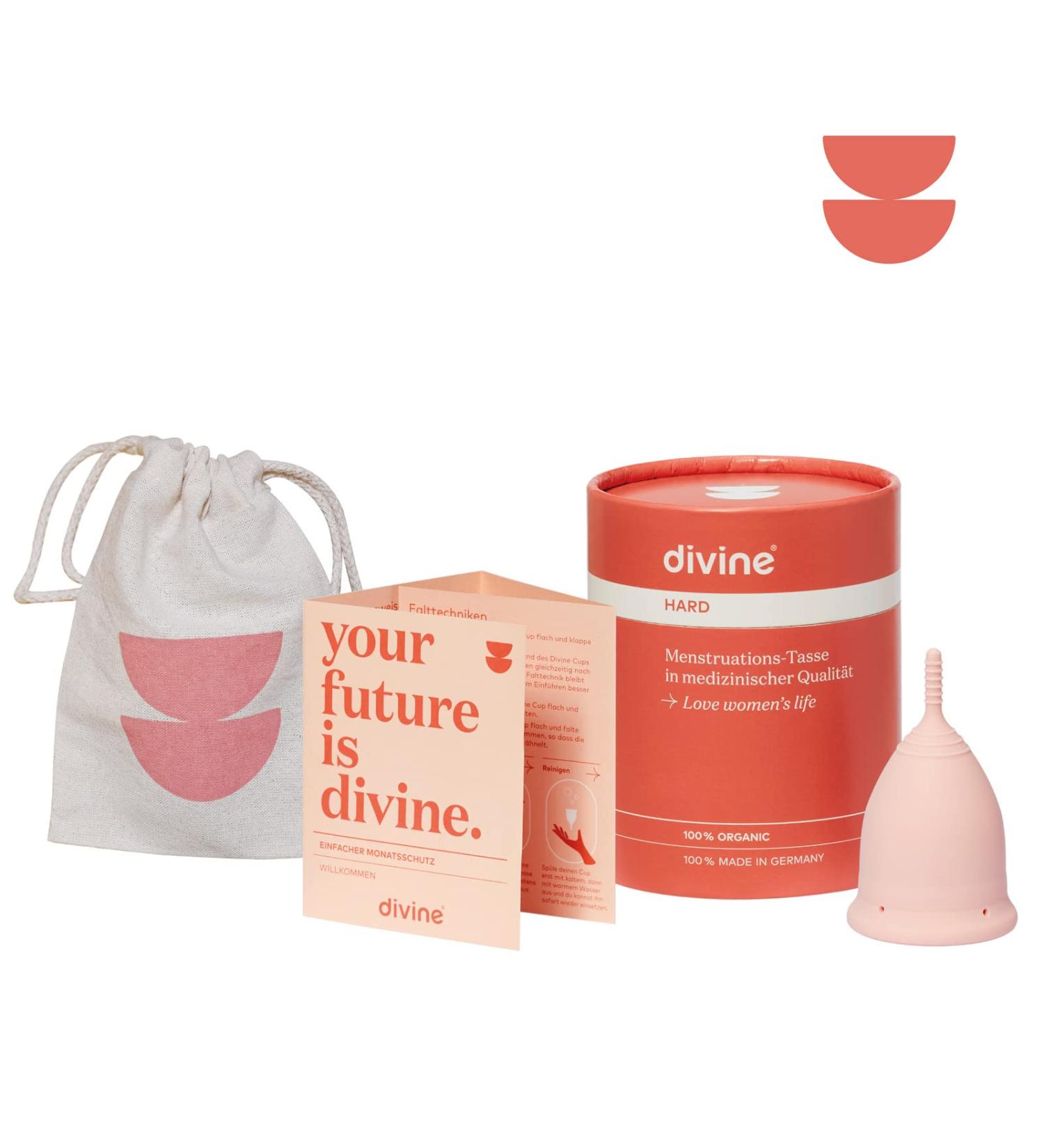 Buy Divine Menstrual Cups HARD - Pink Size L | eco-friendly comfortable & reusable - International Shipping Available - Buy Online on GoSupps.com