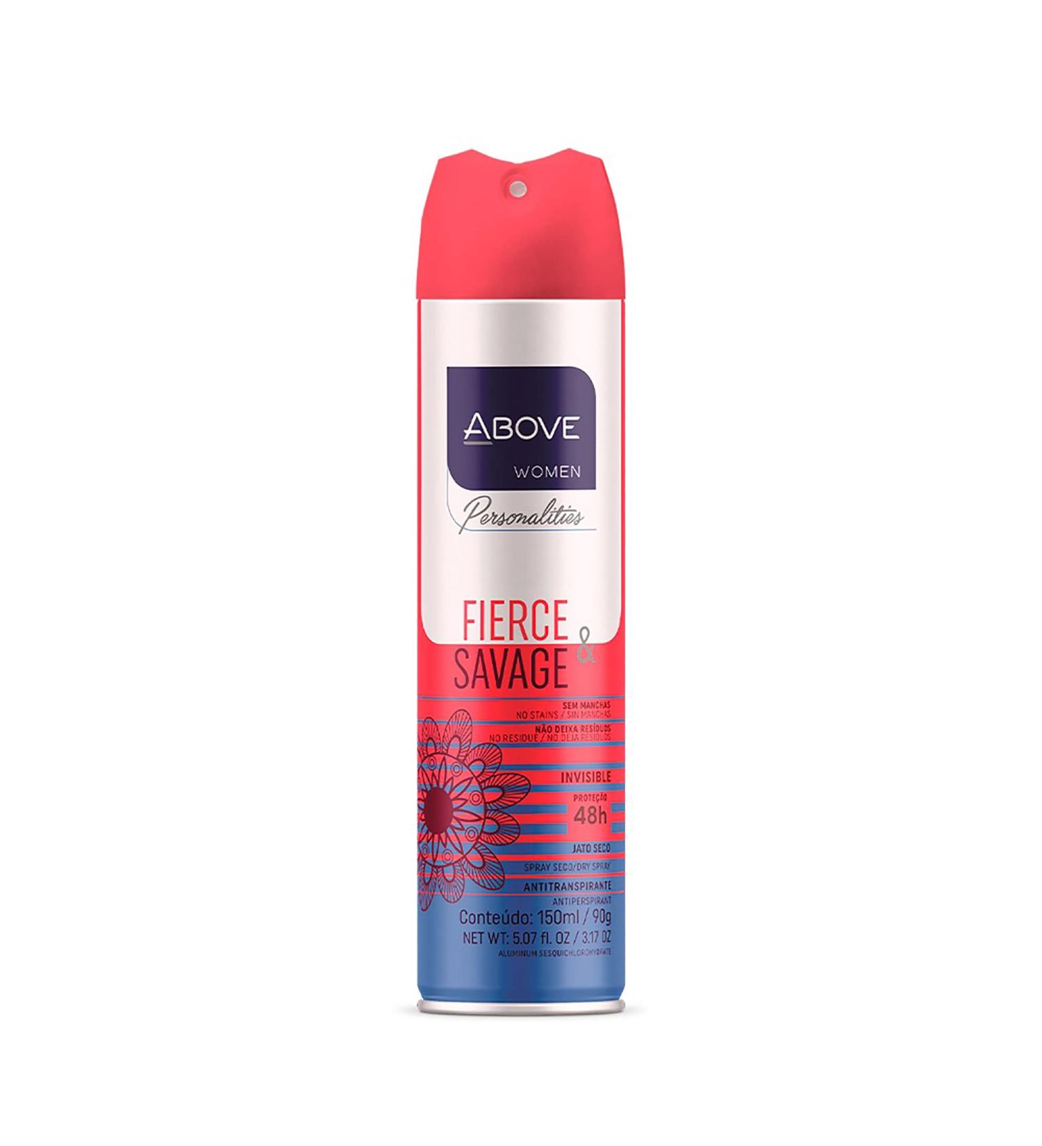 ABOVE Fierce and Savage Antiperspirant Deodorant for Women - 48 Hour Protection Pink Pepper & Jasmine Alcohol-Free Dry Spray 3.17 oz - Buy Online on GoSupps.com