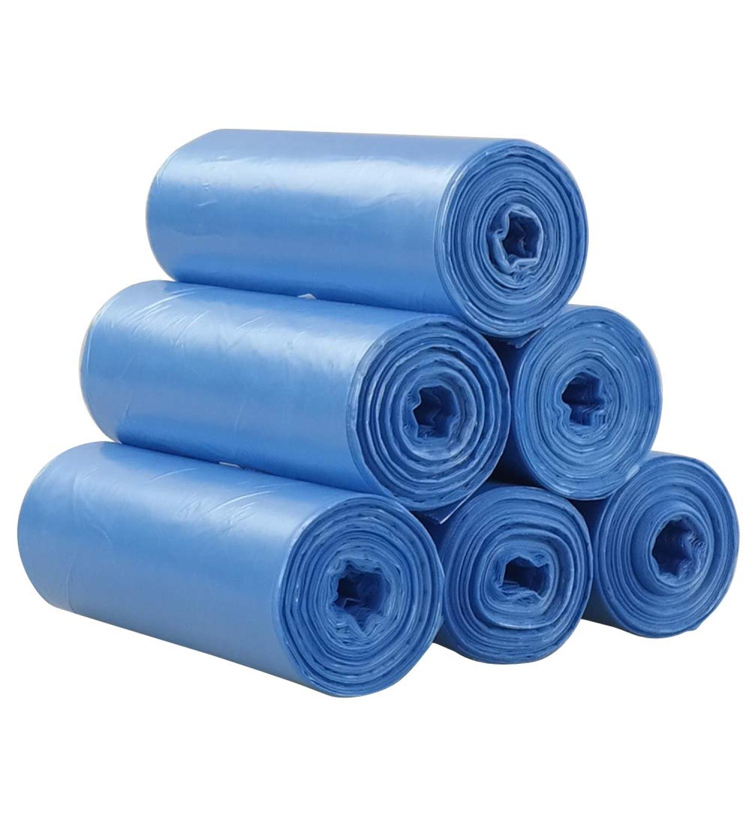 Saedy 4 Gallon Small Kitchen Trash Bags 15 L Blue Garbage Bags 120 Bags/ 6 Rolls 4 Gallon(Blue) - Buy Online on GoSupps.com