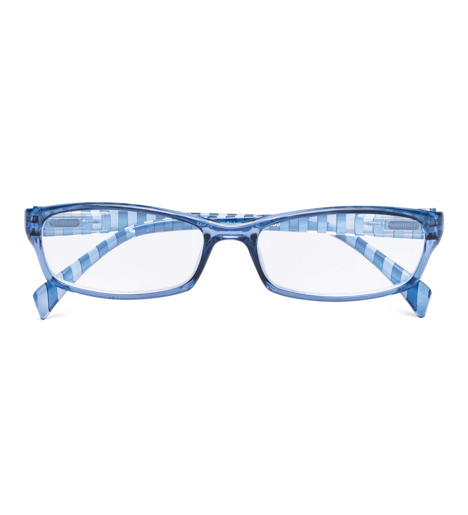 CessBlu Ladies Reading Glasses | Stylish Striped Reader Eyeglasses for Women | Blue 2.5x Magnification - Buy Online on GoSupps.com