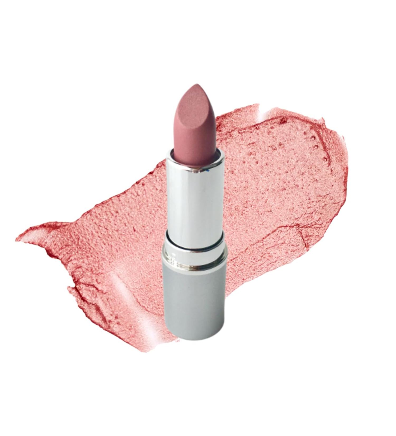 Honeybee Gardens Truly Natural Long Lasting Lipstick San Francisco - Pink Peach Frost with Rose Tones | Vegan, Gluten Free, Cruelty Free - Buy Online on GoSupps.com
