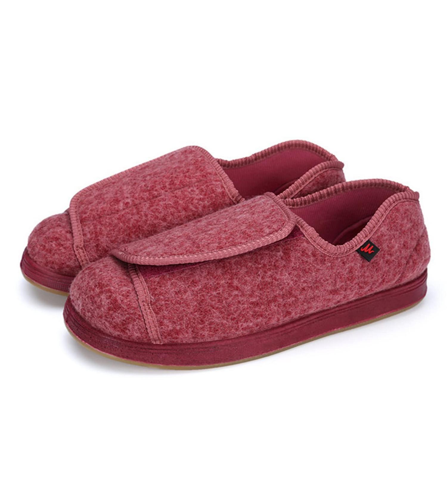 Adjustable Diabetic Slippers for Swollen Feet - Red (26.5cm) - Buy Online on GoSupps.com