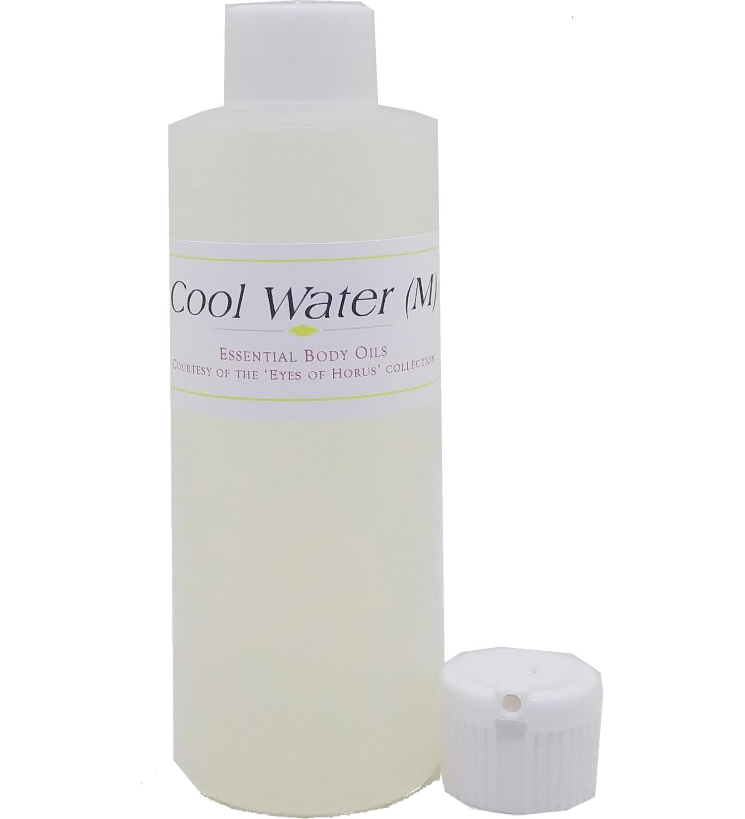 Cool Water - Type D For Men Scented Body Oil Fragrance Flip Cap - Light Gold - 4 oz. - ID#22679 4 Fl Oz (Pack of 1)