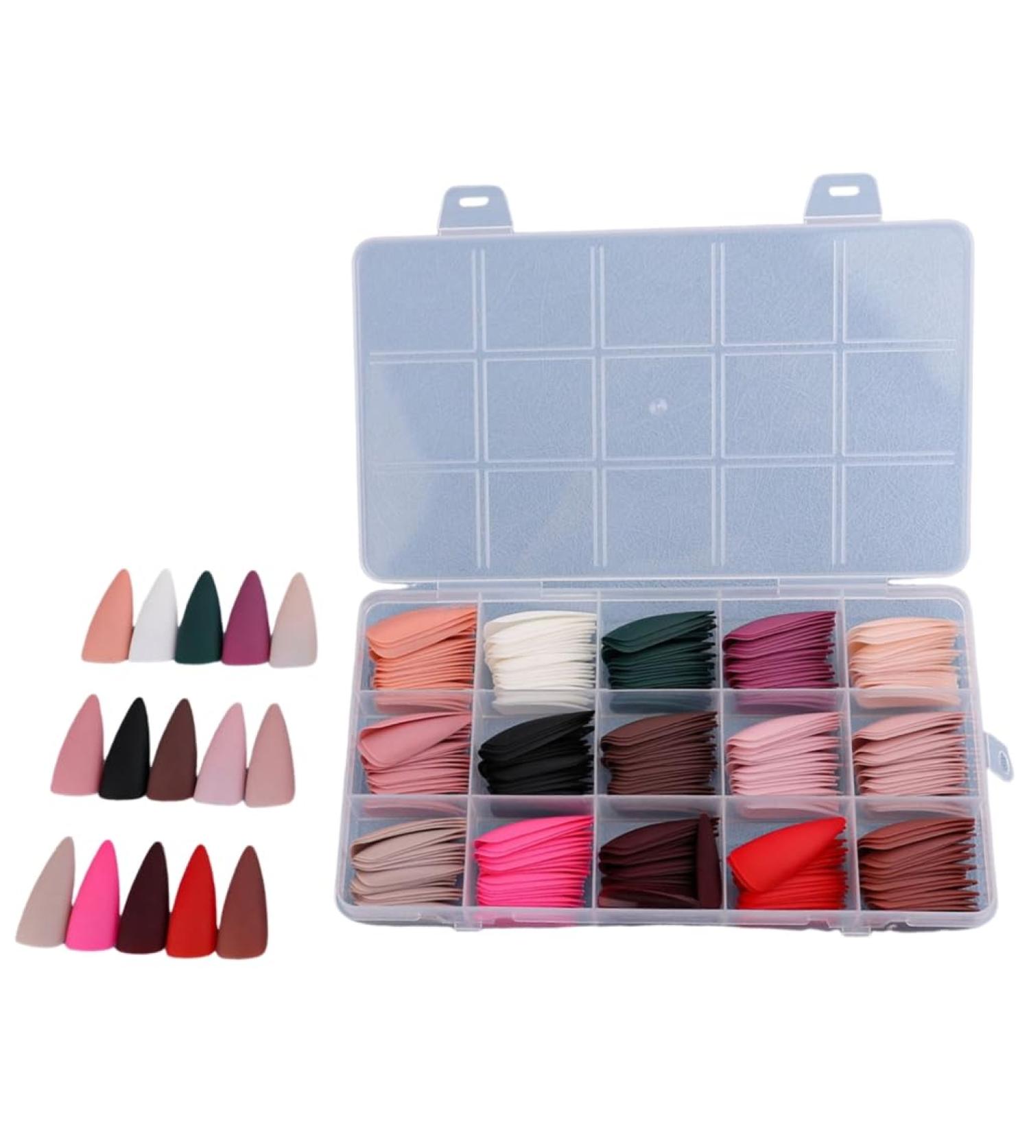 Ruarby Acrylic Press on Nail Almond Fake Nail Bowknot Glues on Nail False Nail Rhinestones Stick on Nail for Women Girls - Buy Online on GoSupps.com