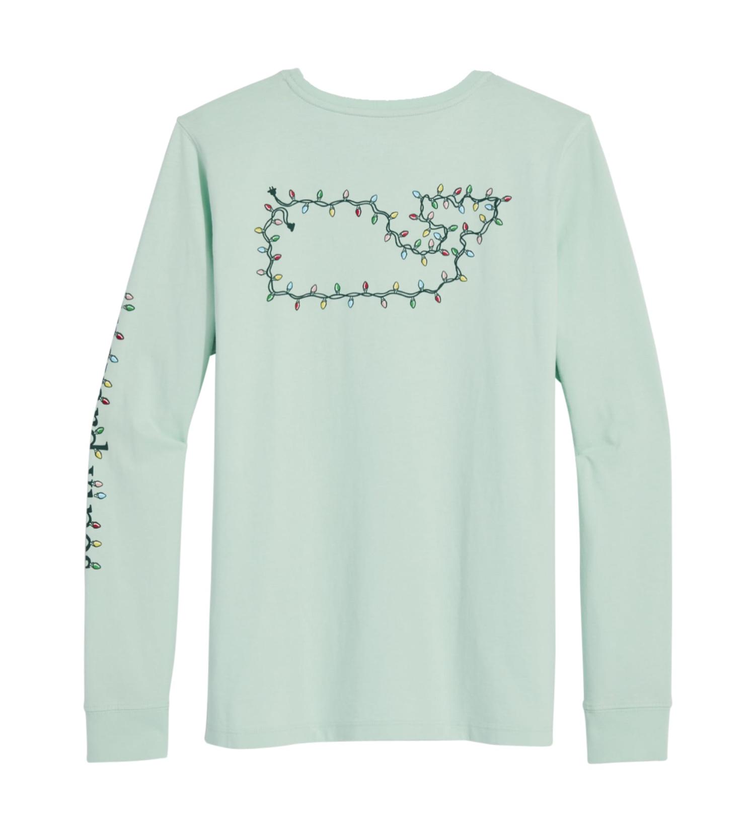 Vineyard Vines Women's Whale Light Outline Long-Sleeve Pocket Tee Casual L Sweet Taffy - Buy Online on GoSupps.com