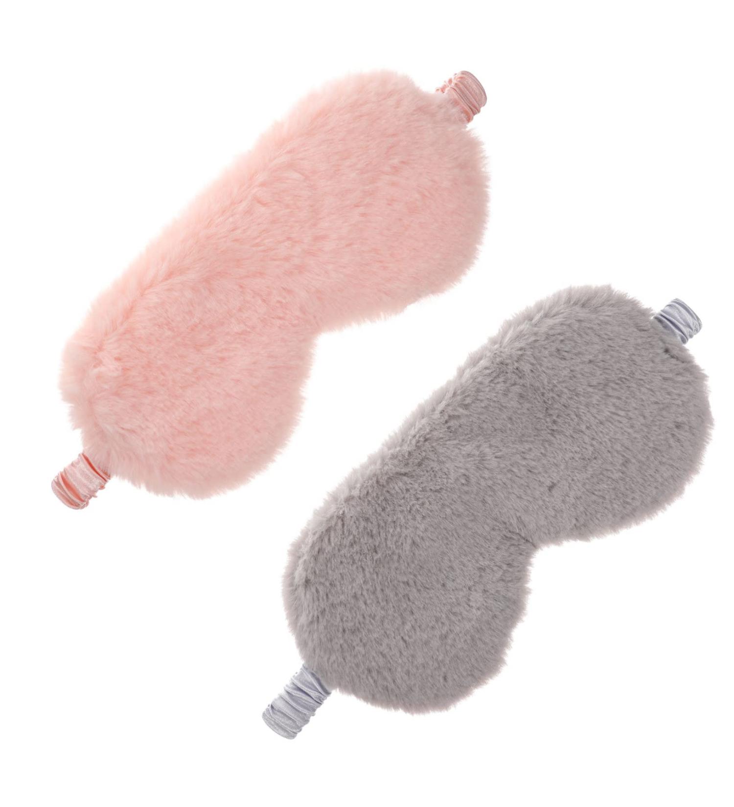 2 pi ces Masque de Nuit Satin et Peluche Cache Yeux Doux et Occultant pour Sommeil R parateur Confortable et pour Voyage Maison et H tel Orange et Gris - Buy Online on GoSupps.com