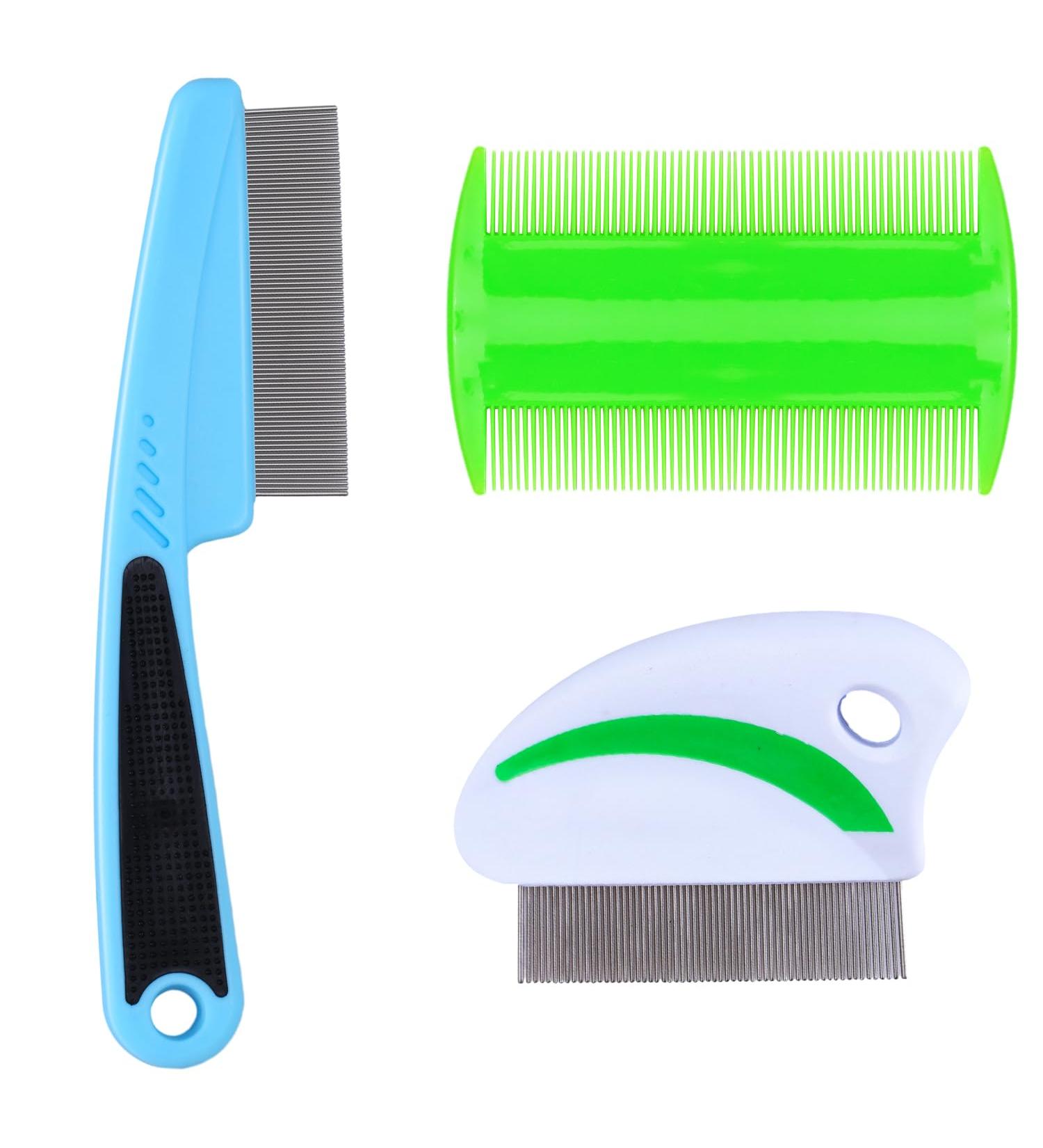 Flea Comb 3 Pcs Flea Comb for Cats Fine Teeth Flea Comb for Dogs Multifunctional Dog Comb with Long Short Handle Dog Flea Comb for Grooming Float Hair Tangles Knots Marks Removal Tool - Buy Online on GoSupps.com