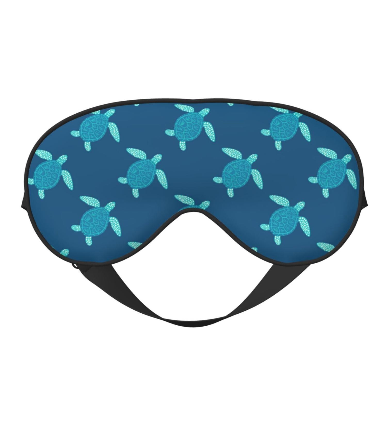 Cute Turtle Print Sleep Eye Mask | Soft Blindfold with Elastic Strap | Perfect for Night Sleeping & Travel - Buy Online on GoSupps.com