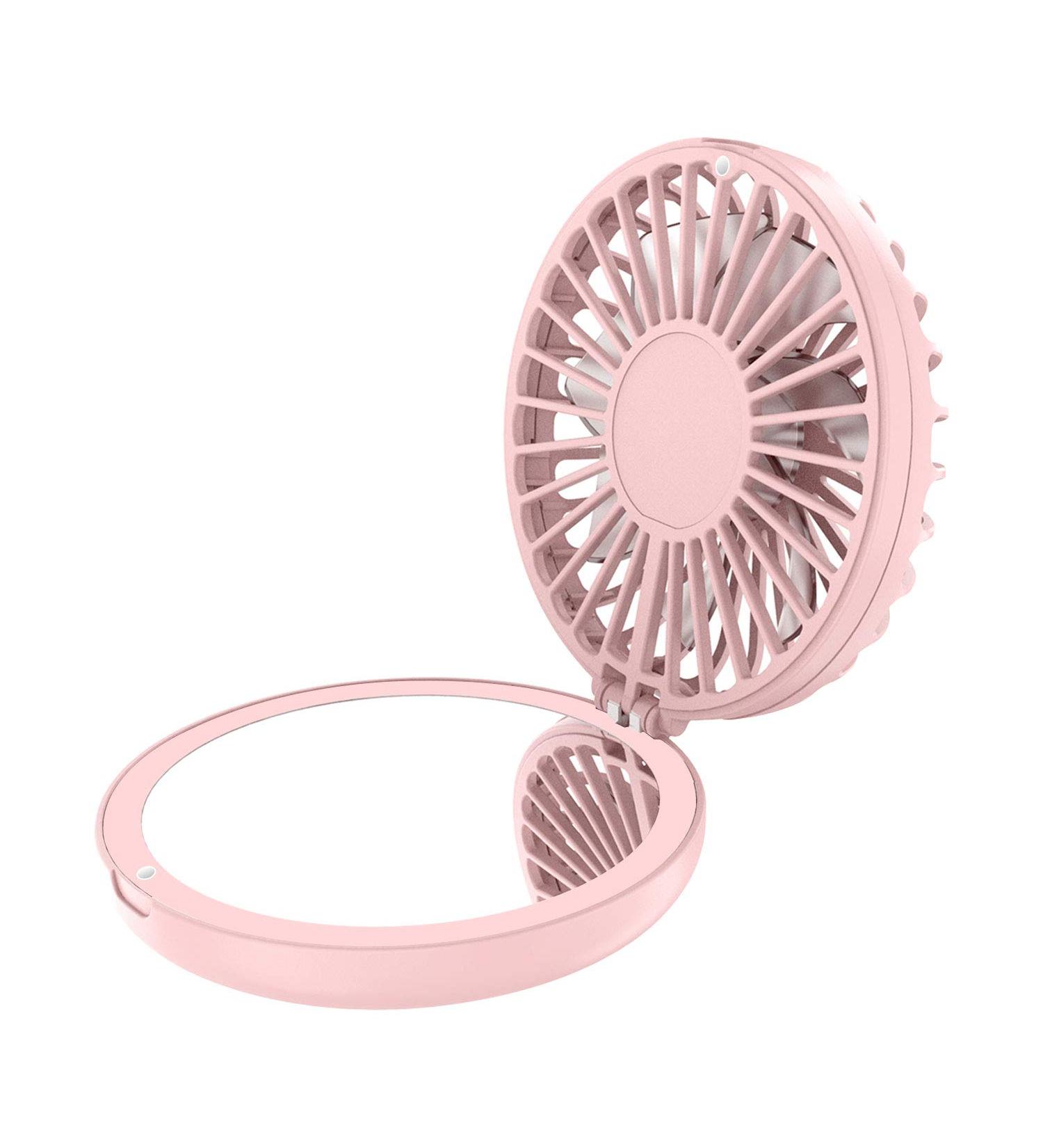 Cellet Portable Mini Fan with Compact Mirror - USB Rechargeable, 3 Speed Cosmetic Beauty Cooling Fan - Buy Online on GoSupps.com