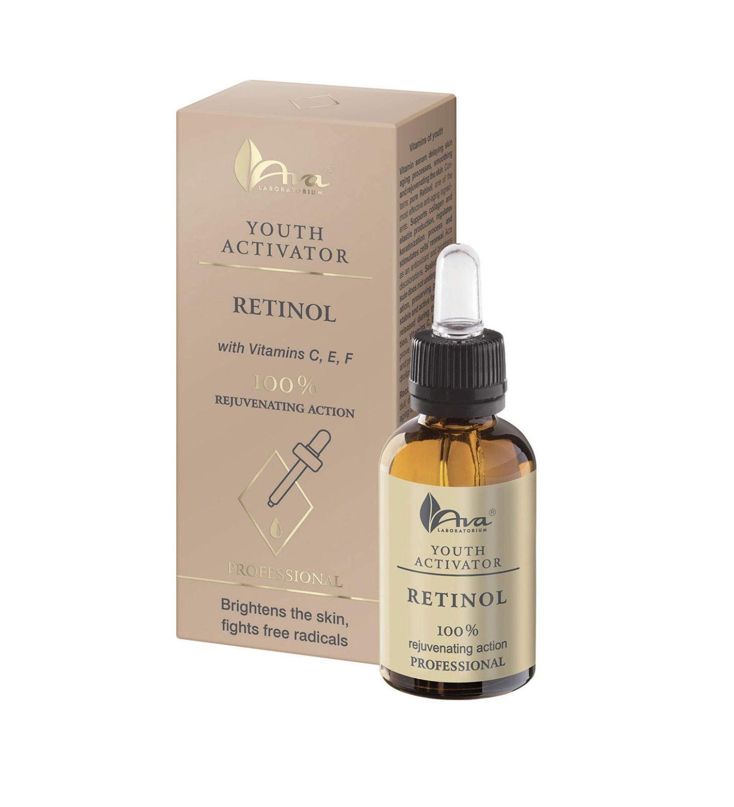 AVA LABORATORIUM YOUTH ACTIVATOR RETINOL FACE SERUM WITH C E F VITAMINS 30ml - Buy Online on GoSupps.com