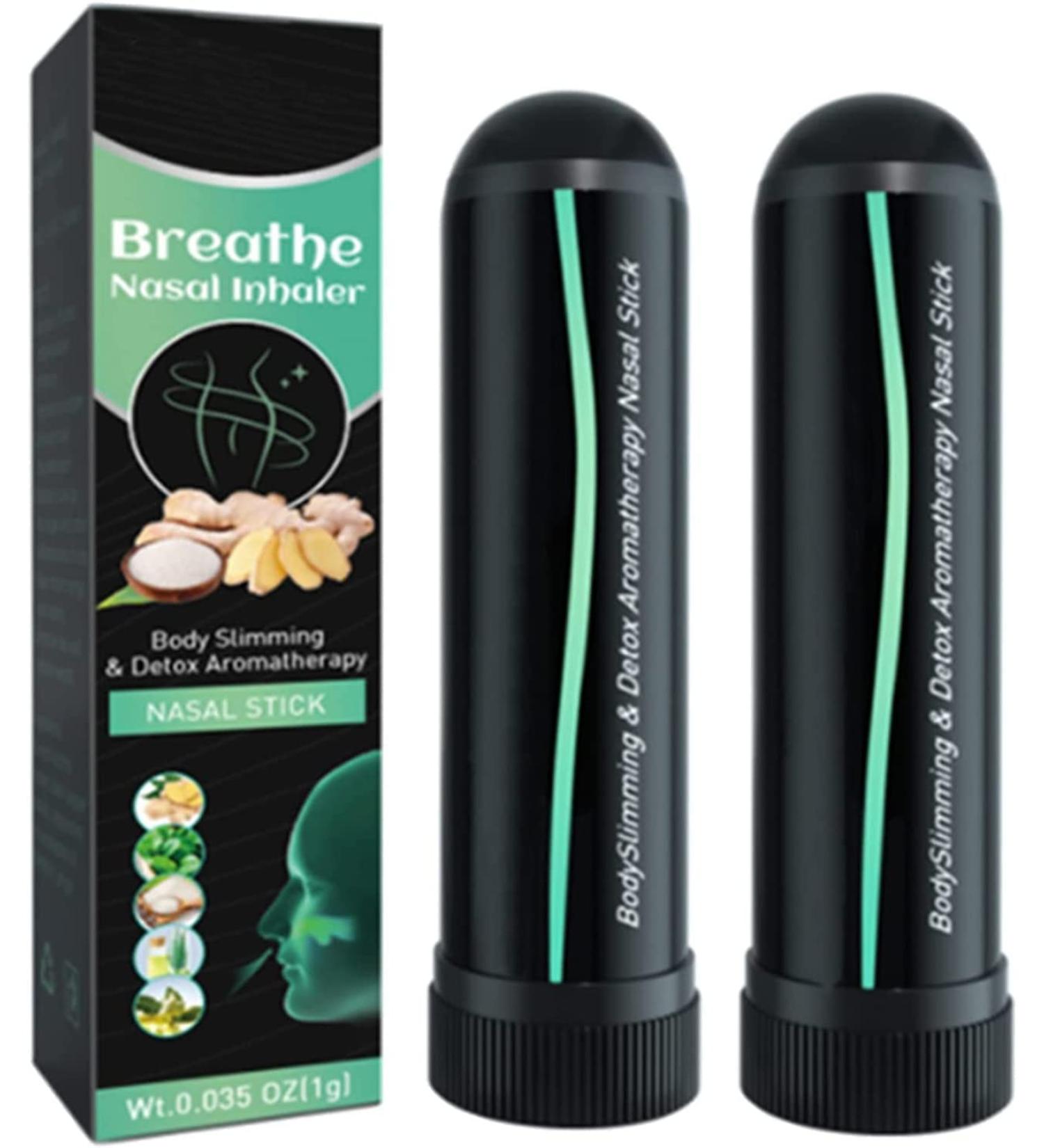 Body Slimming & Detox Aromatherapy Nasal Stick - Essential Oils & Menthol for Freshness Focus & Enhanced Breathing (2PCs) - Buy Online on GoSupps.com